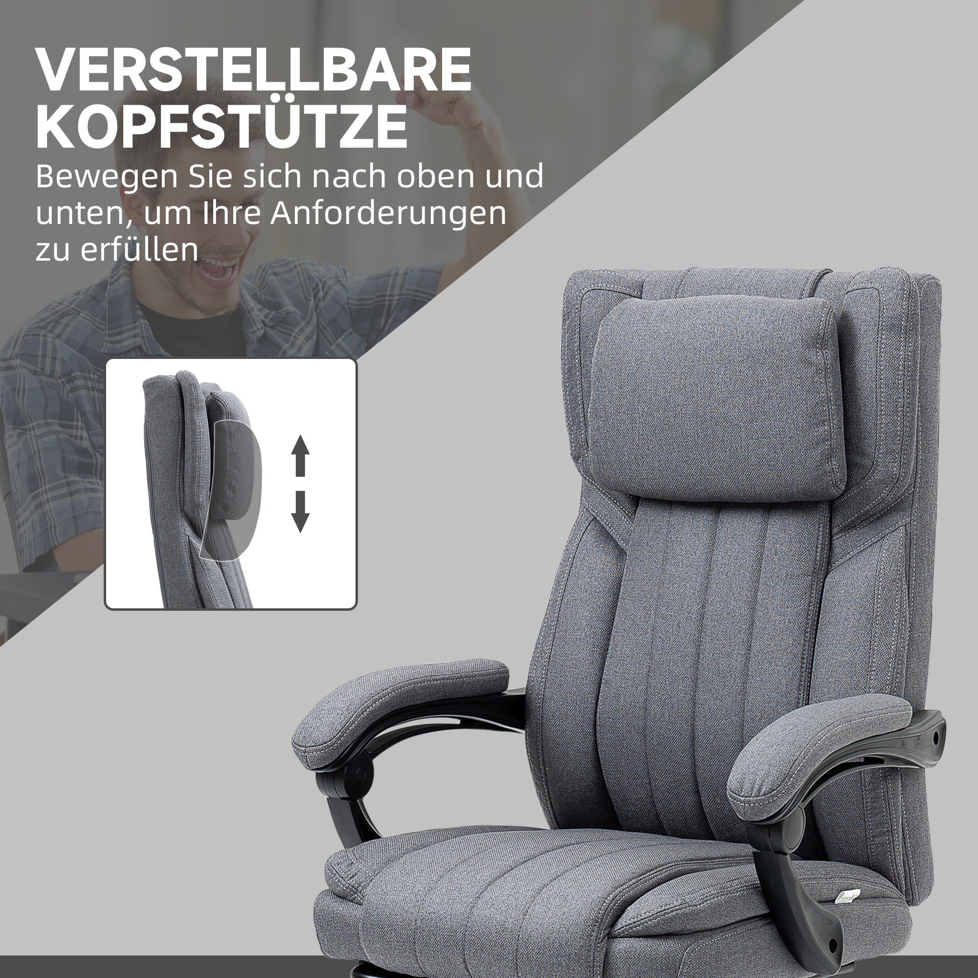 La Silla Española Bürostuhl Alava - Kunstleder, Höhenverstellbar, 5 Rollen