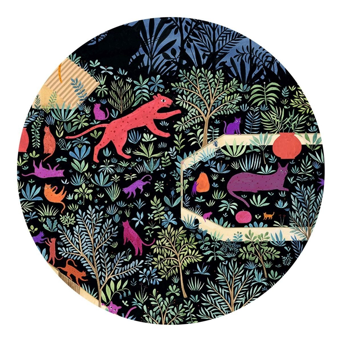 DJECO Puzzle The Kingdom of Cats - 500 Teile Gallery Puzzle für Kinder, 500 Puzzleteile, Gallery Puzzle