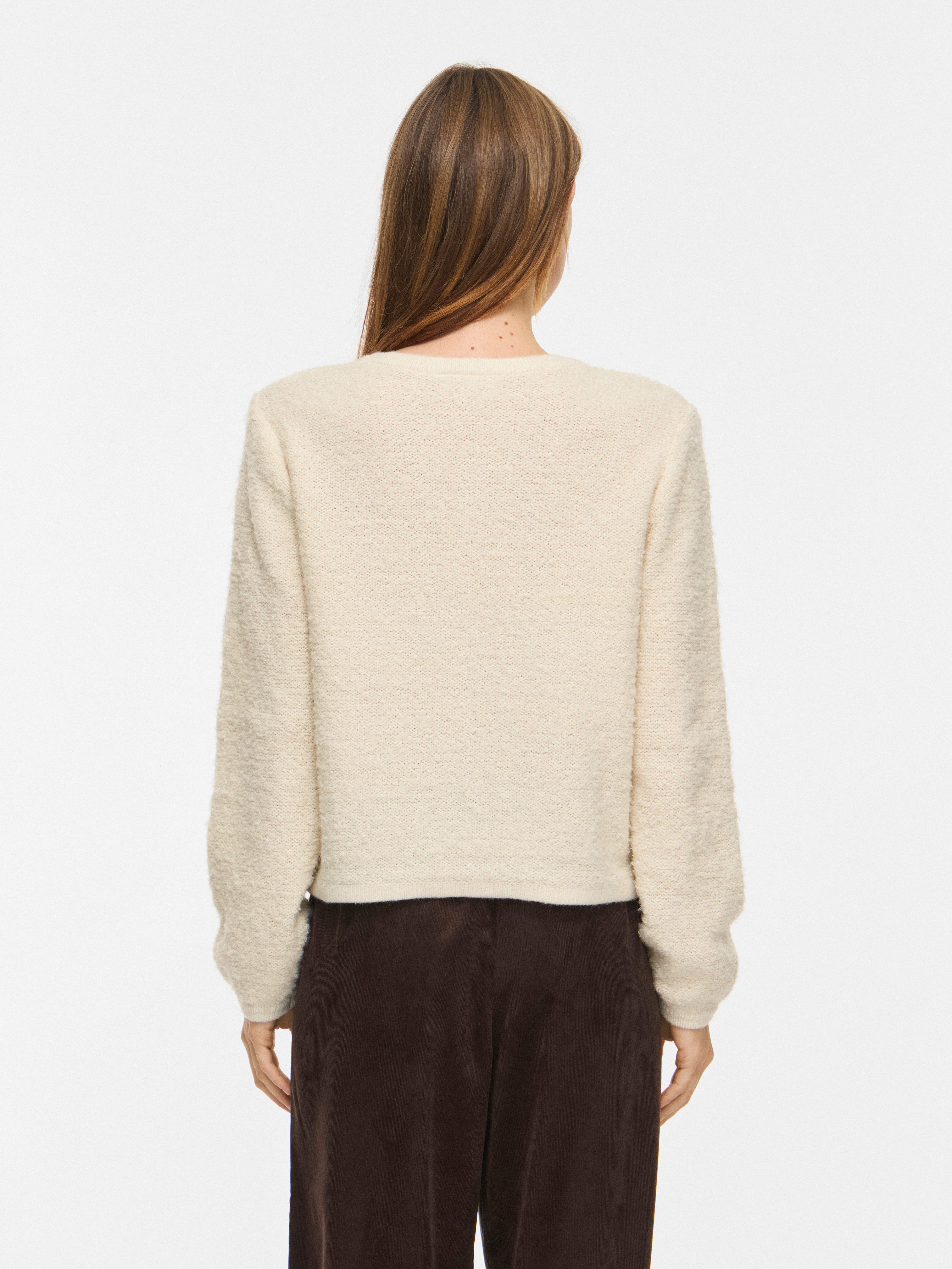 Vila Strickjacke VIPIGGA O-NECK L/S KNIT JACKET NOOS Materialmix