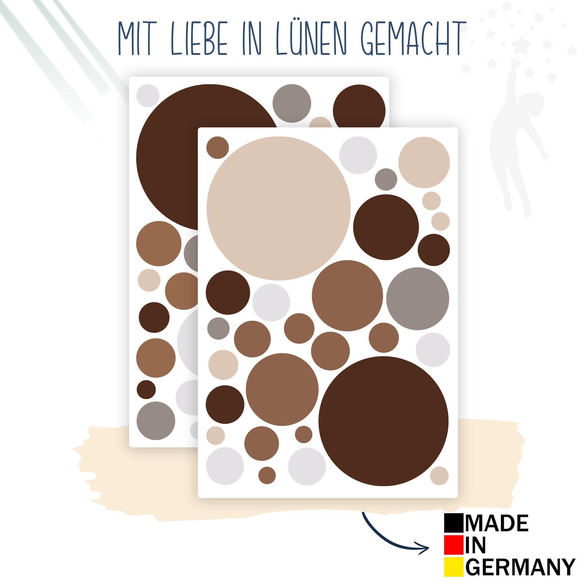 WANDKIND Wandsticker Kreis Set Aufkleber 60 Stück V336, wieder ablösbar – Bild 2 von 5