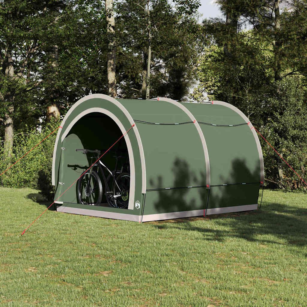 Bikerzelt Fahrradlagerzelt 256 x 222 x 182 cm Grün