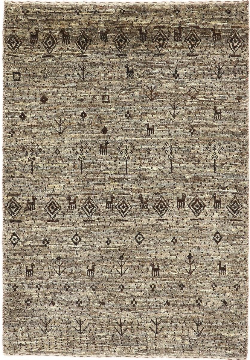 Orientteppich Perser Gabbeh Loribaft Nature 68x97 Handgeknüpfter Moderner, Nain Trading, rechteckig, Höhe: 12 mm