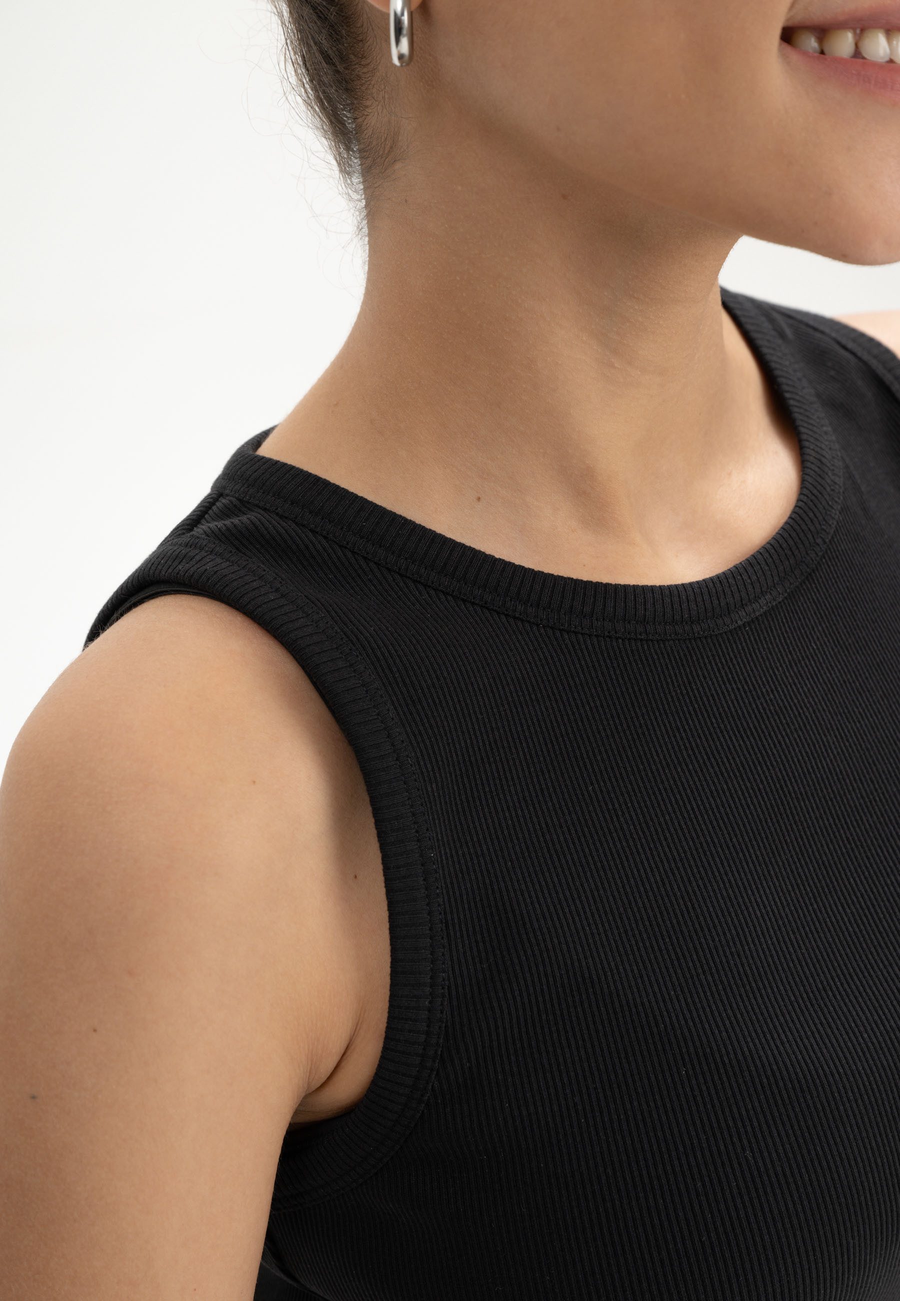 MELA Tanktop Ripp Tanktop Style DRISNA Ärmellos