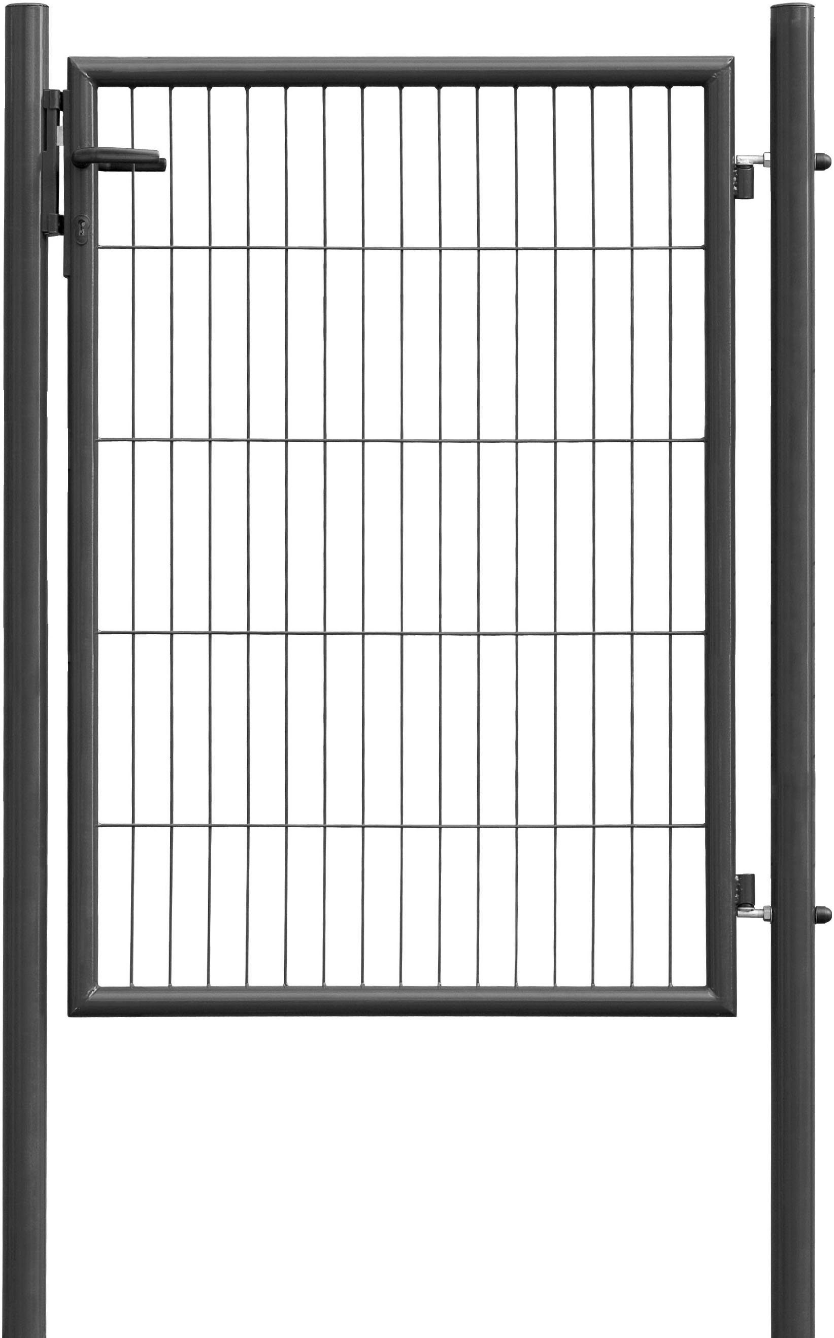 GARDEN 'N' MORE Zauneinzeltür Einzeltor Standard, (Set), 125 cm hoch, anthrazit