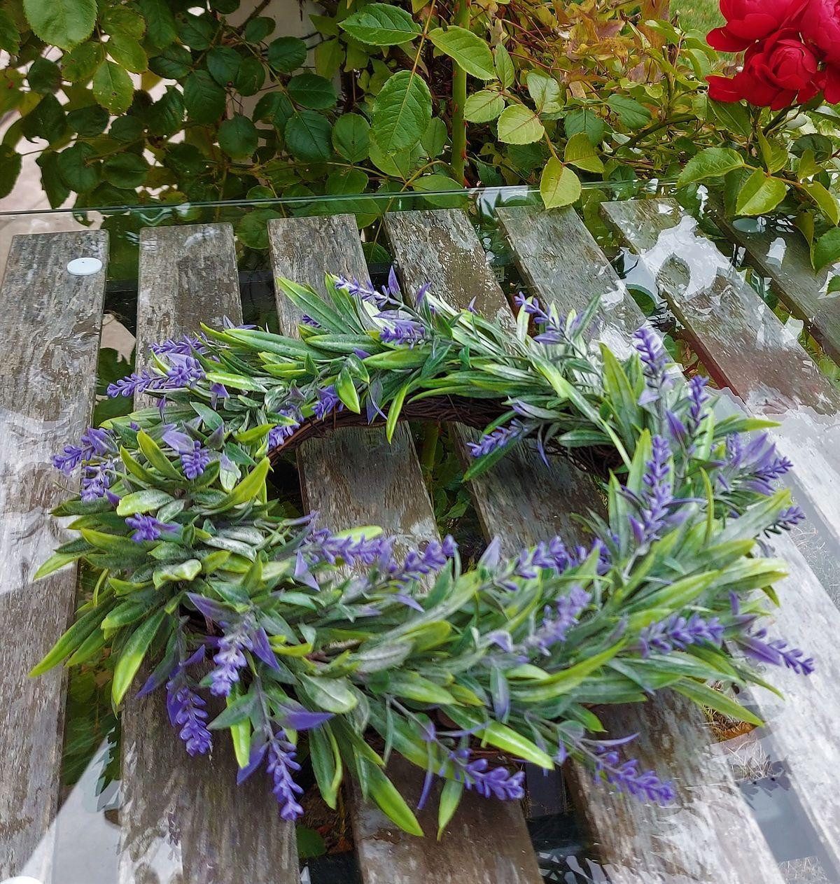 Kunstkranz Deko Lavendelkranz OSTERLIND, lila, Ø30cm Lavendel, artplants