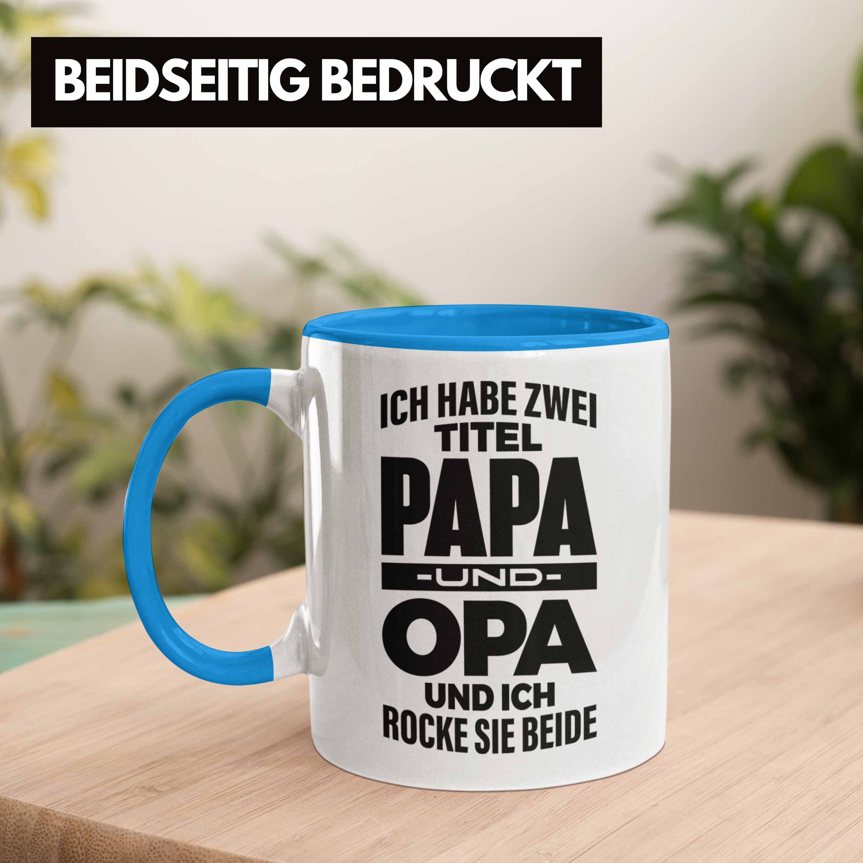 Bester Geburtstag Trendation Weihnachten Tasse Papa und - Geschenk Blau Tasse Opa für Trendation Opa Opa Tasse Lustige