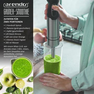 Arendo Messbecher, Kunststoff, 600ml, ideal für elektrische Handmixer und Handrührer