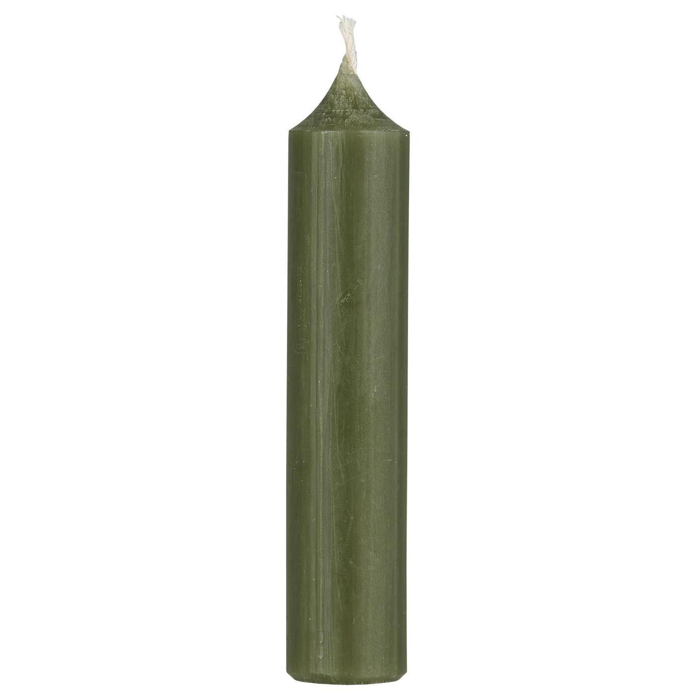 LS-LebenStil Tafelkerze Exklusive Stabkerzen Ribe Rustik 6´er Set Waldgrün 11x2,2cm Made in De (Spitzkerzen Tafelkerzen für die perfekte Tischdeko Hochzeit Taufe Advent Weihnachten Unparfümiert, 6-tlg), MADE IN EU