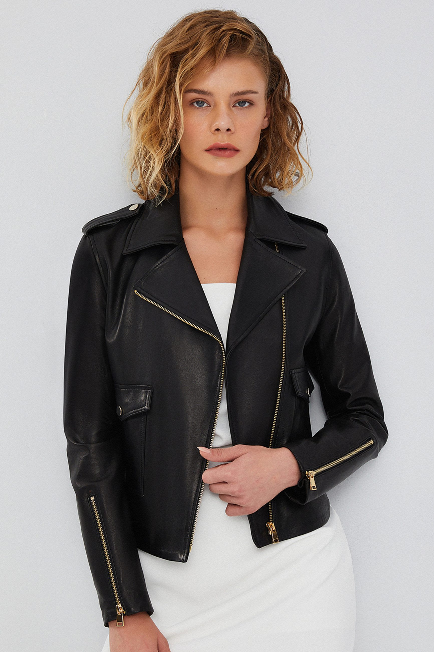 Derimod Lederjacke Amor Biker-Lederjacke