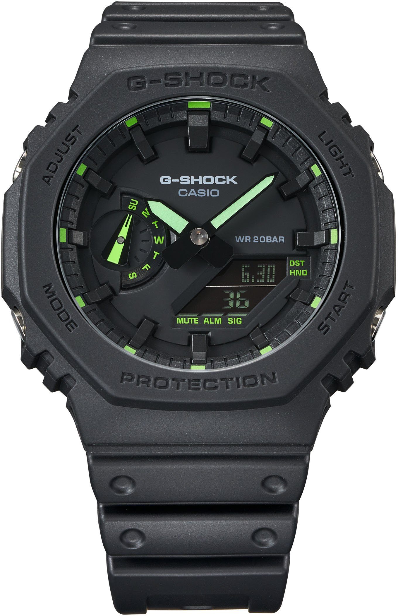 CASIO G-SHOCK Chronograph GA-2100-1A3ER, Quarzuhr, Armbanduhr, Herrenuhr, d günstig online kaufen