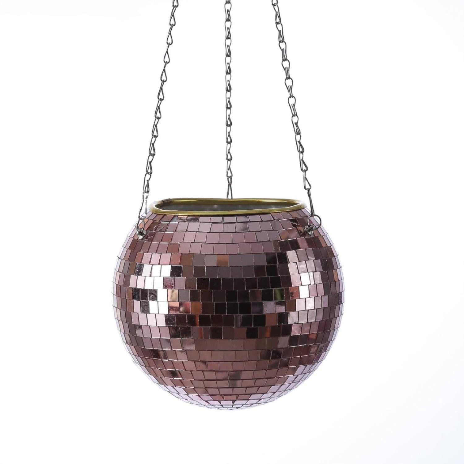 SATISFIRE Blumentopf Hängende Blumenampel Discokugel Spiegelkugel als Blume günstig online kaufen