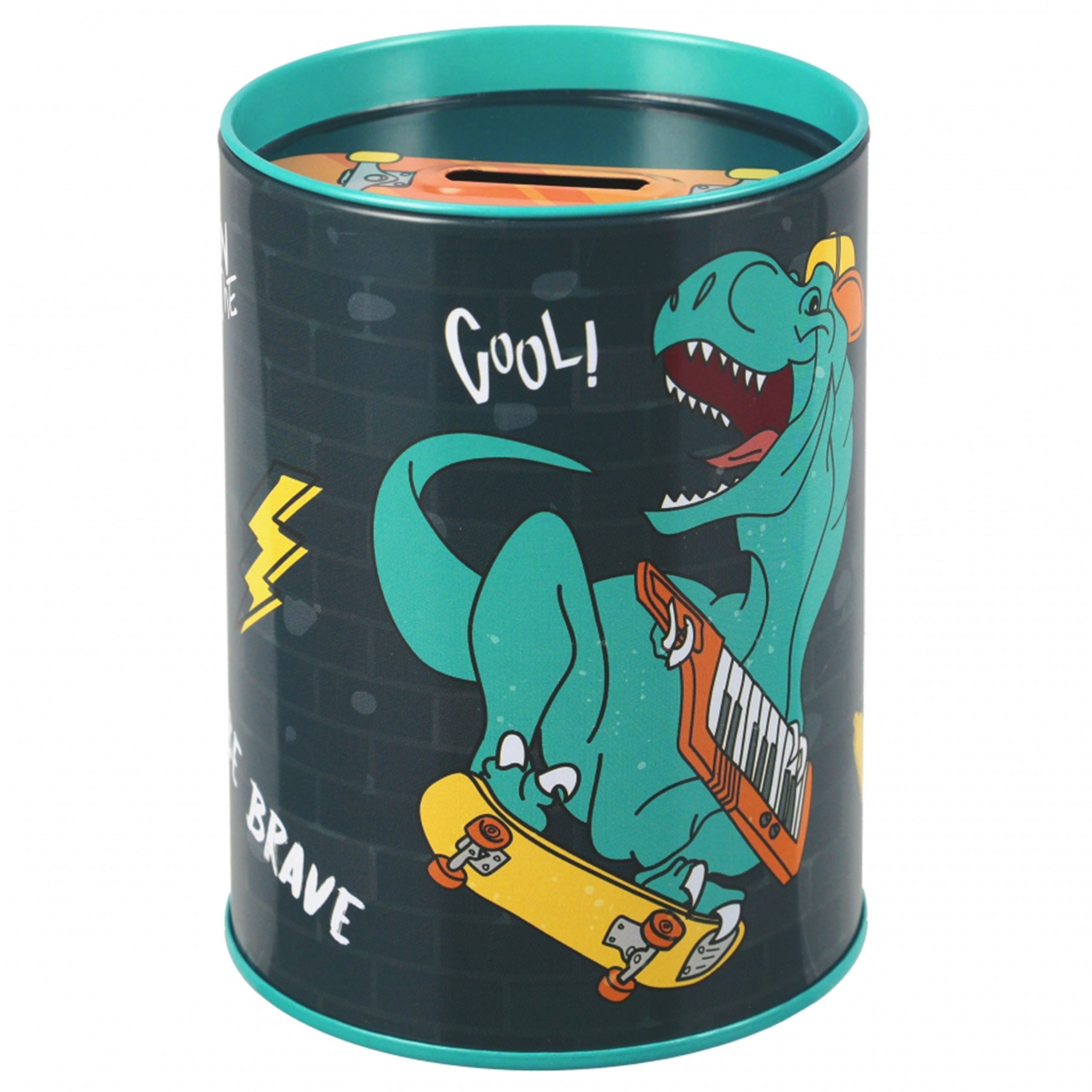 Sarcia.eu Spardose Skate Dinosaurier Metallspardose, runde günstig online kaufen