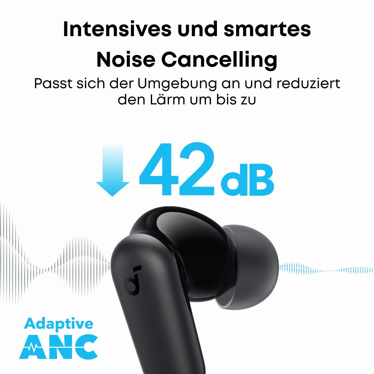 SoundCore soundcore Anker P30i Kabellose Ohrhörer Smarter Geräuschunterdrückung Bluetooth-Kopfhörer