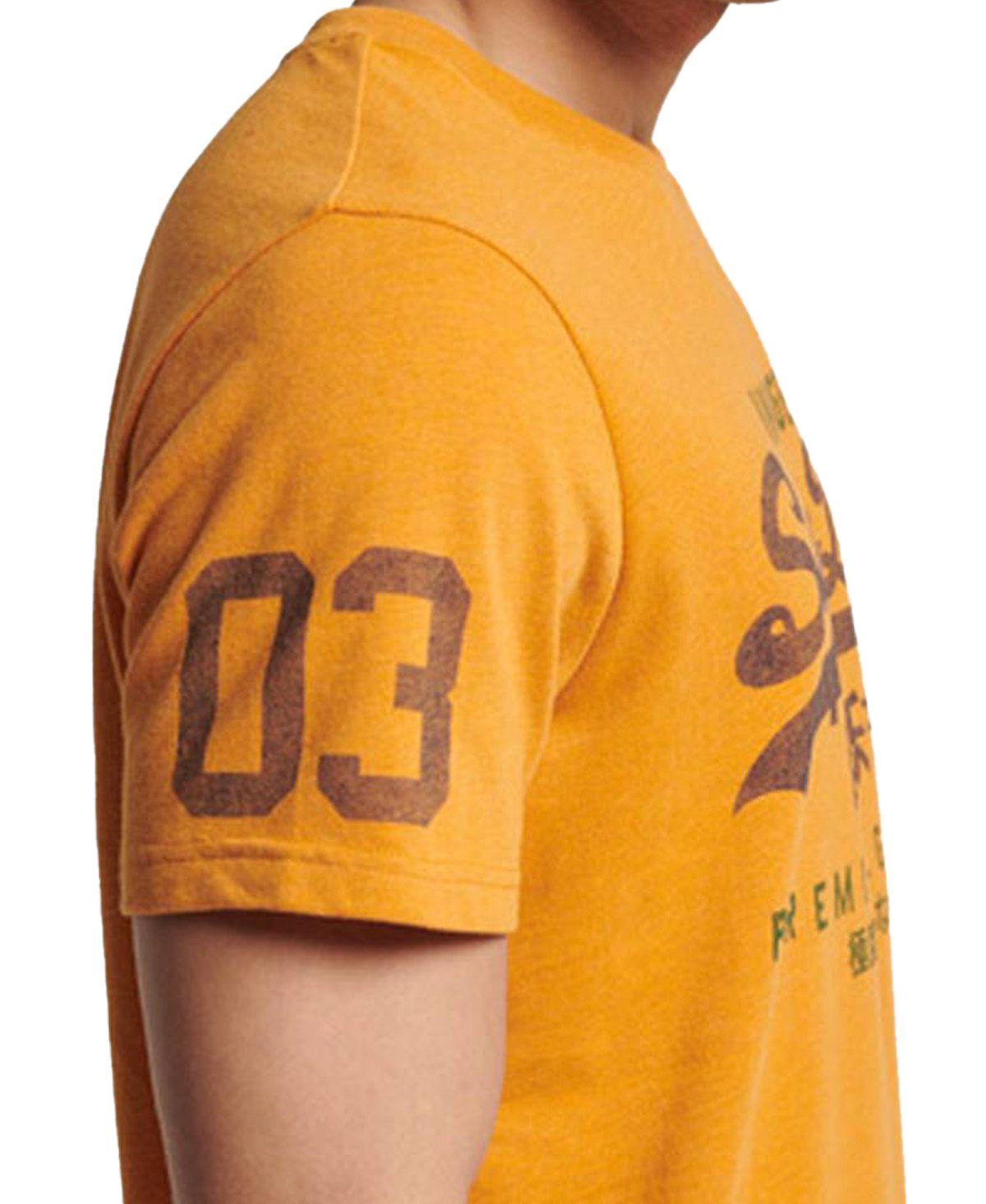 Gelb VINTAGE T-Shirt T-Shirt vL Meliert - Superdry CLASSIC Logo TEE, Herren