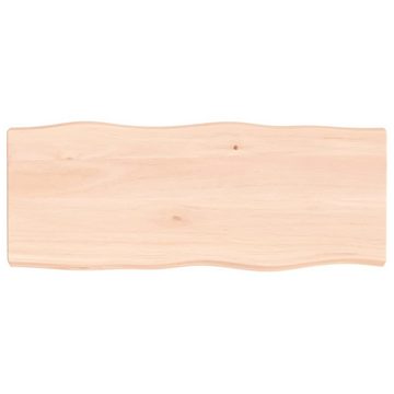 furnicato Tischplatte 100x40x(2-6) cm Massivholz Unbehandelt Baumkante (1 St)
