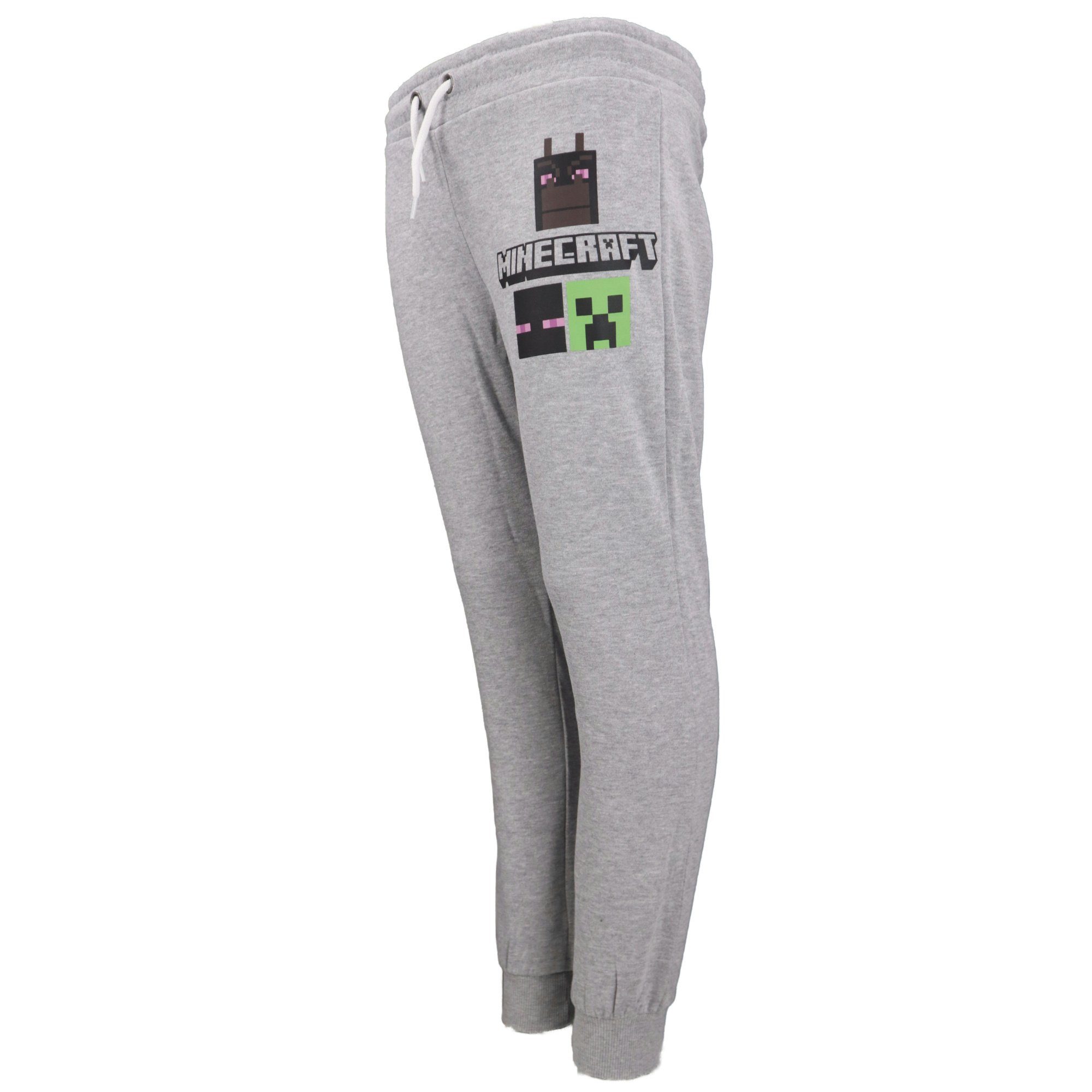 Minecraft Jogginghose Minecraft Creeper Enderman Jungen Kinder Sporthose Gr. 128 bis 152
