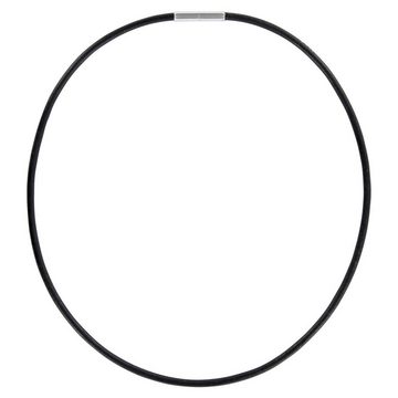 Auroris Lederband Echtleder Halsband schwarz Dicke 3mm mit Tunnel-Drehverschluss aus Edelstahl, Made in Germany