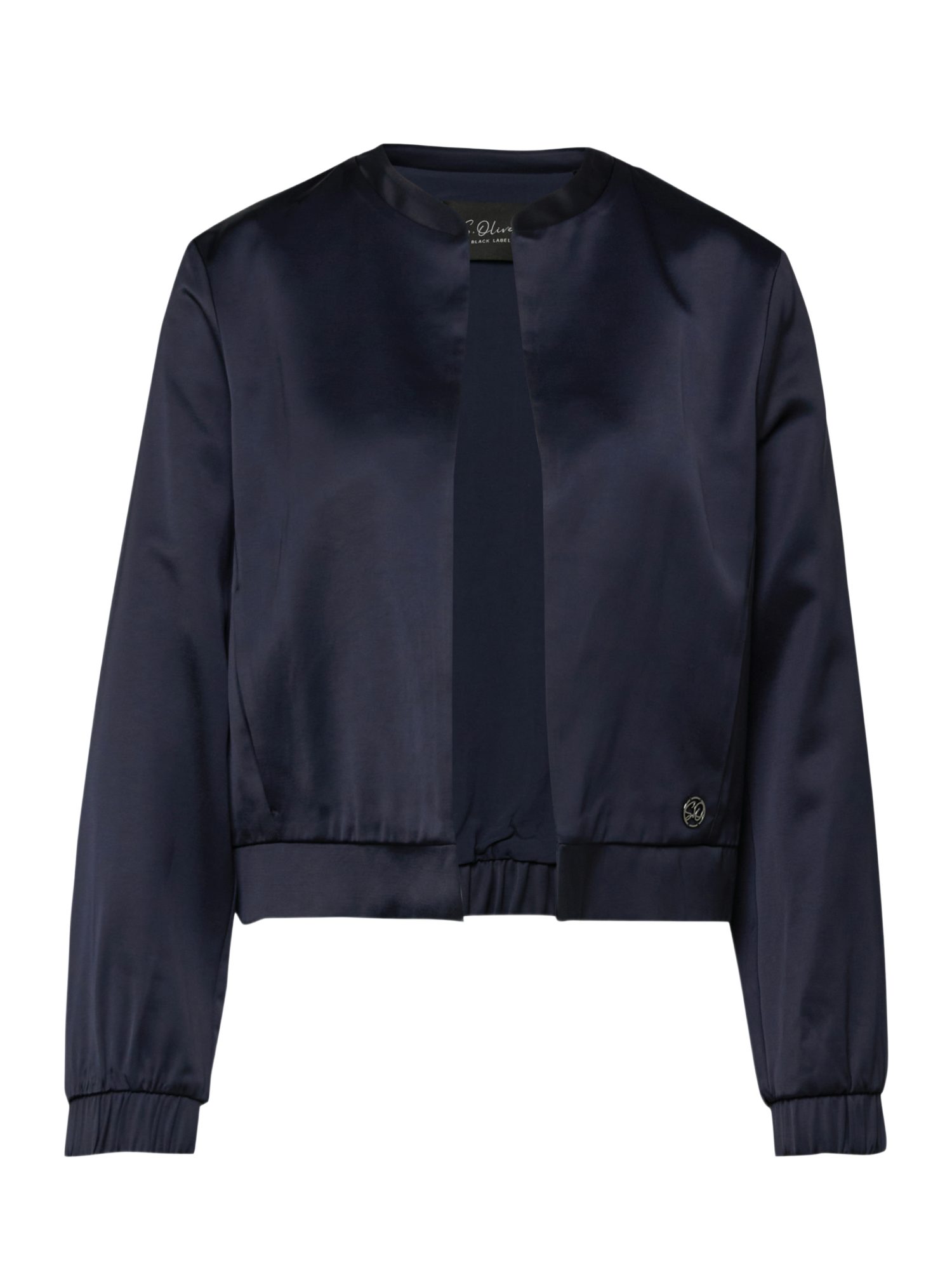 s.Oliver BLACK LABEL Jackenblazer blau,Festlich,Viskose,Unifarben,Stehkragen,Lang,Regular Fit