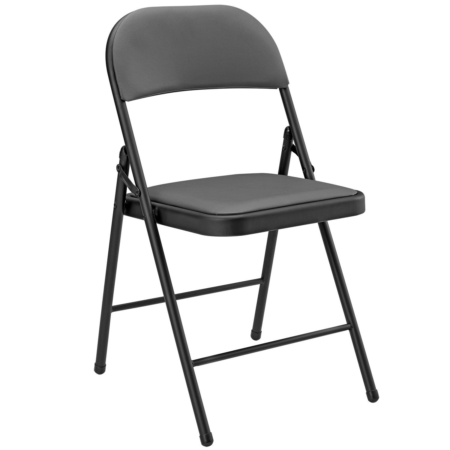 pro.tec Stuhl, »Office« 6er Set klappbar gepolstert Metall Kunstleder Grau günstig online kaufen