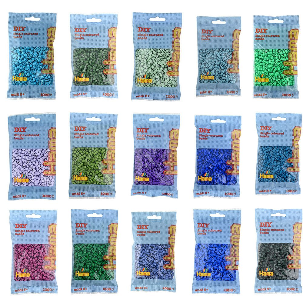 Hama Bügelperlen Hama Set mit 15.000 Midi-Bügelperlen kalte Цвета(ов)
