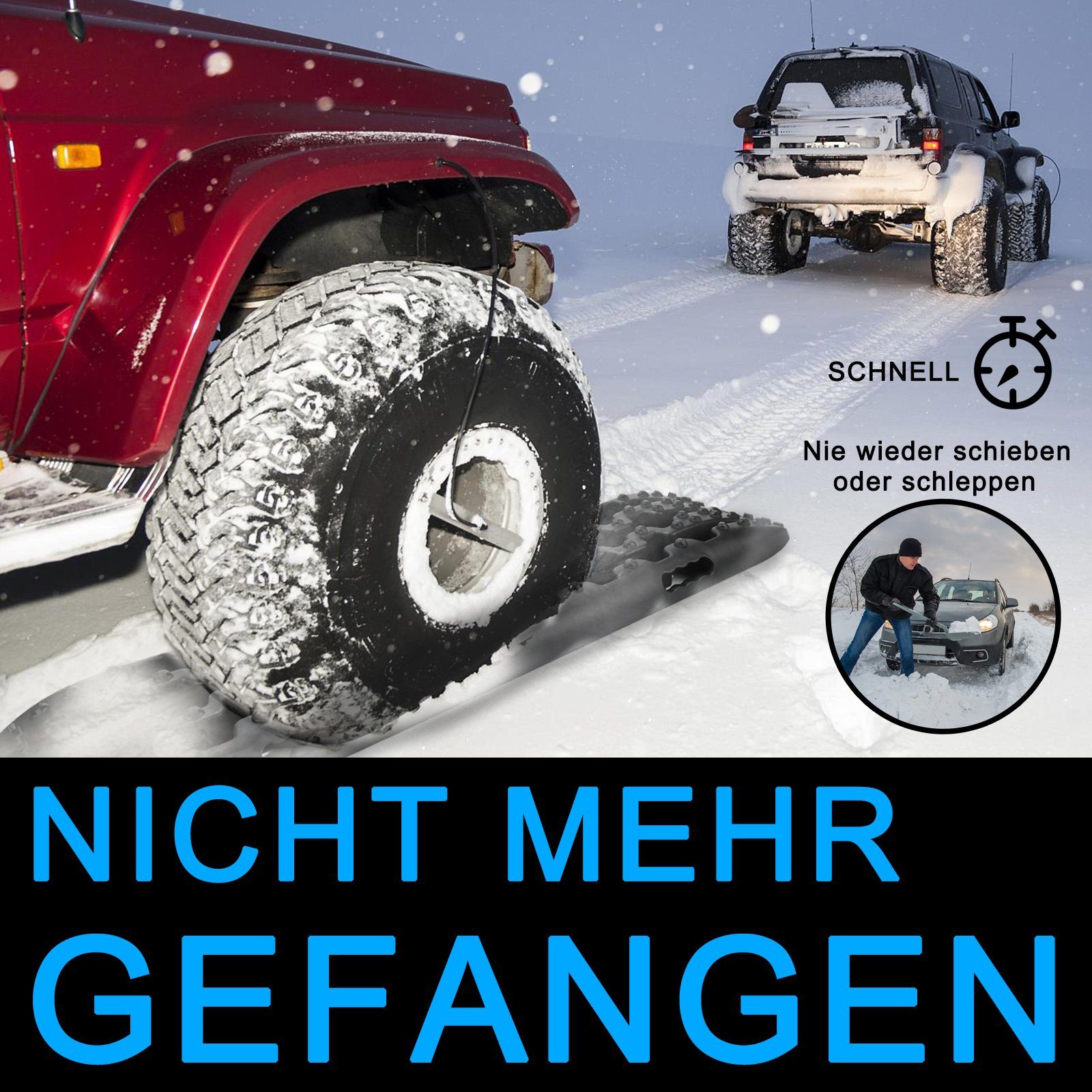 Lospitch Werkzeugset 2x Anfahrhilfe Starkes Boards Traction Sand Auto Nylon Schwerlast