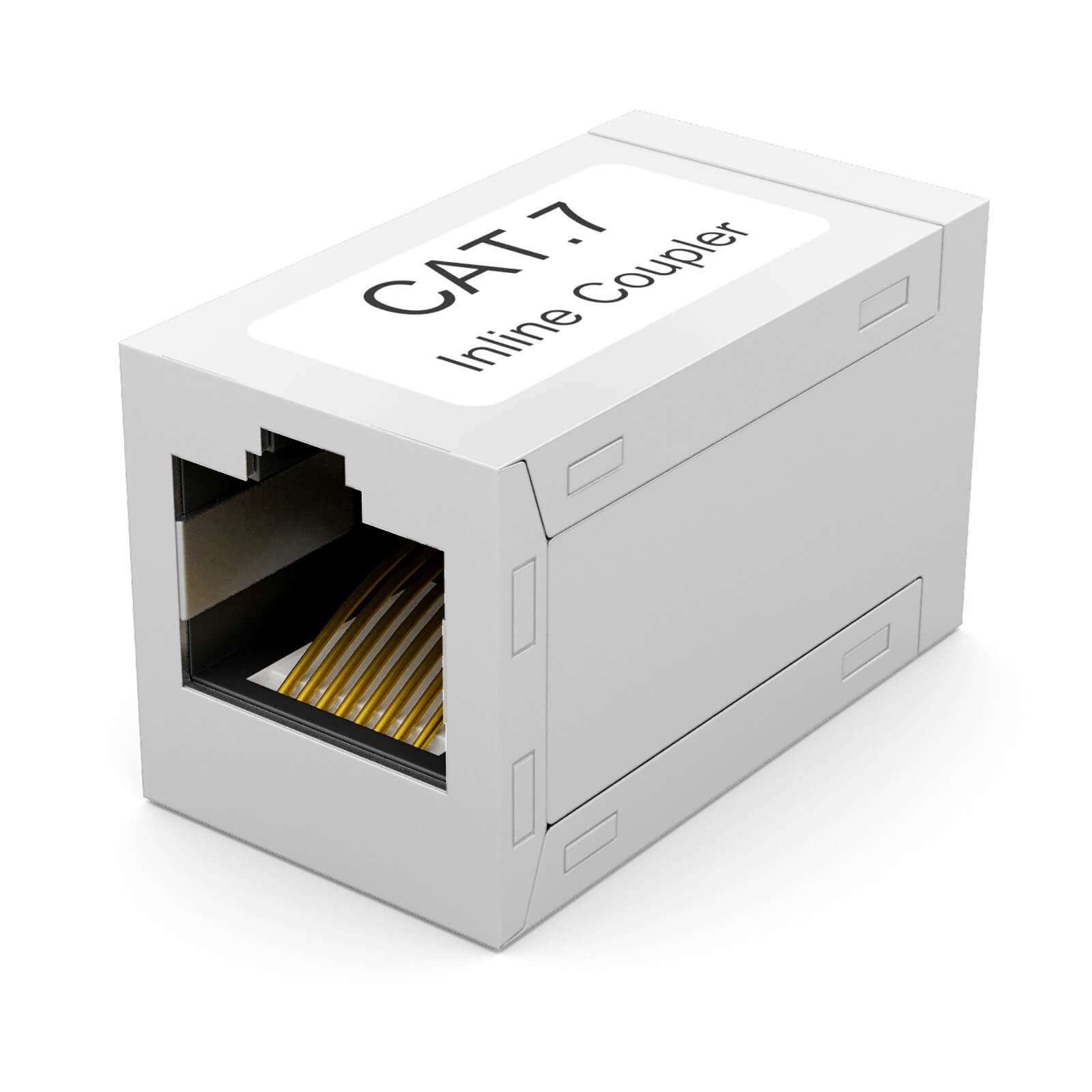 HB-DIGITAL Kabelverbinder-Sortiment Netzwerkkabel Adapter CAT 7 RJ45 Indoor verchromt, für die Verwendung in geschlossenen Räumlichkeiten geeignet (Indoor)