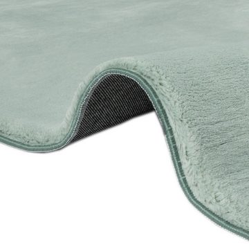 Teppich Moderner Teppich hoch und weich in schönem hellgrün, TeppichHome24, rechteckig