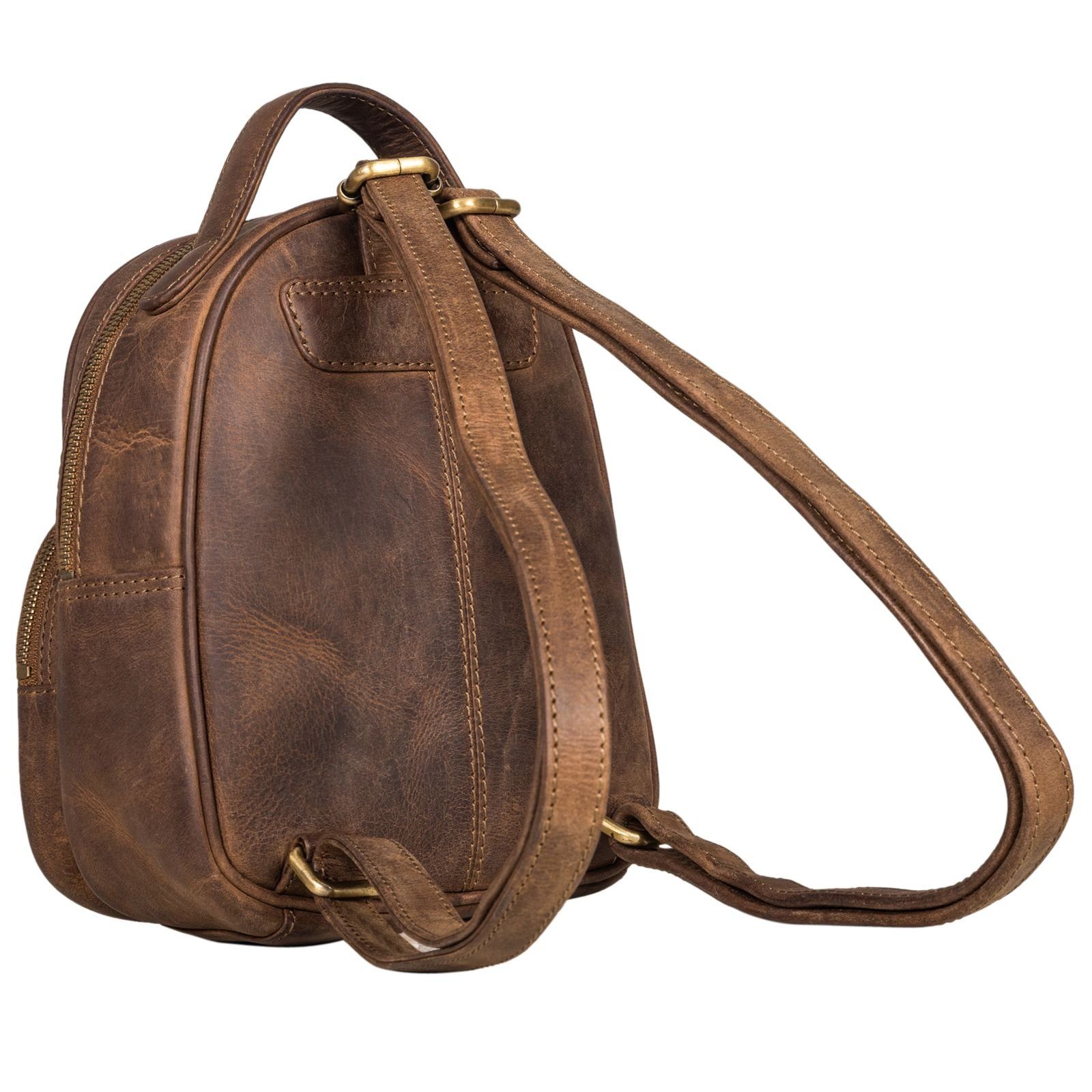STILORD Cityrucksack "Seda" Lederrucksack Damen klein