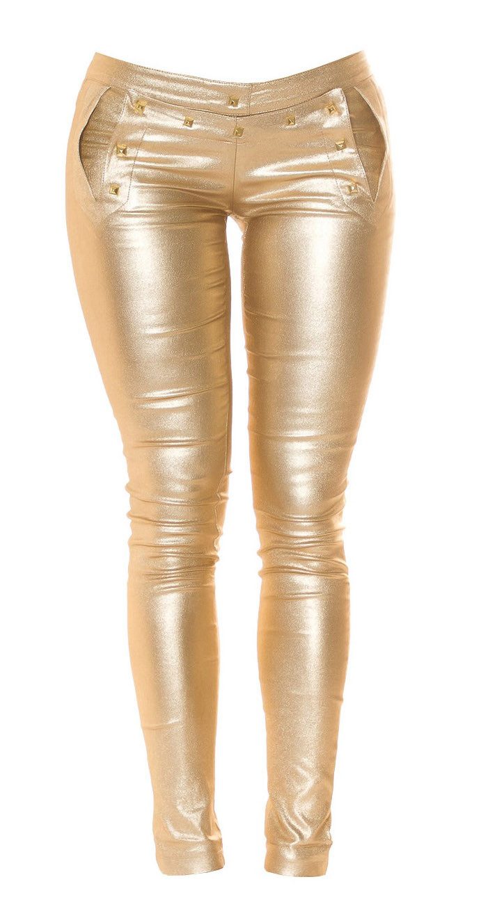 Koucla Treggings Wetlook Hose + Nieten günstig online kaufen
