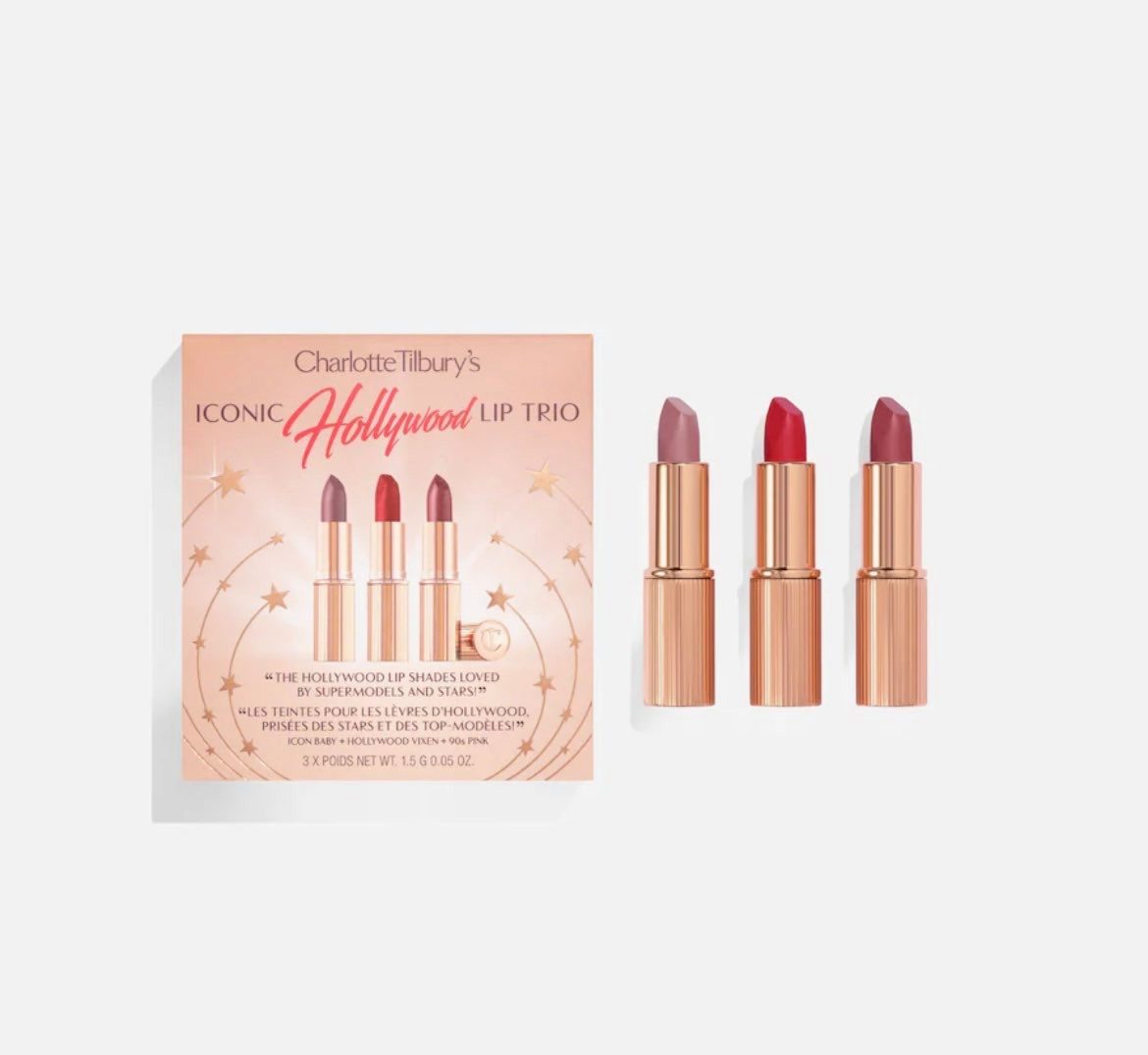 CHARLOTTE TILBURY Schmink-Set Iconic Hollywood Lip Trio, 3-tlg., 3-teilig, betonend
