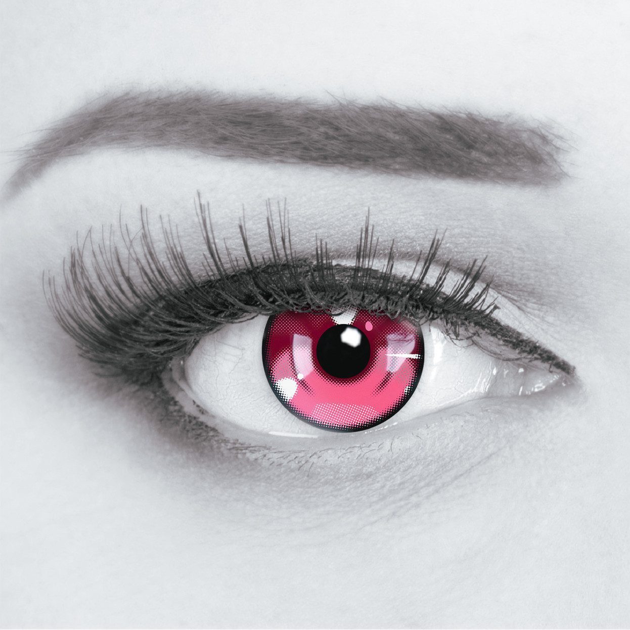MeralenS Farblinsen Pinke 'Anime Arc 3 Pink' Manga Fun Linsen 1 Paar. Halloween & Cosplay