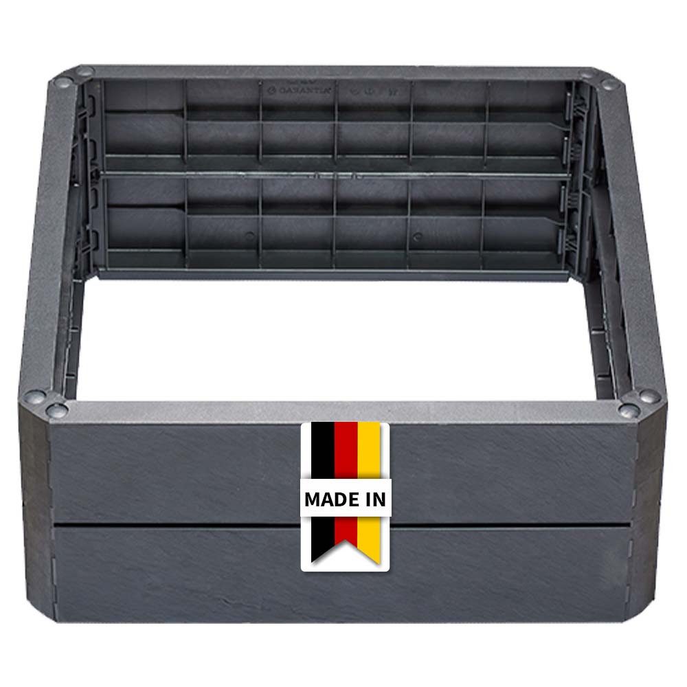 GARANTIA Hochbeet ERGO QUADRO S Hochbeet-System Stone 4 Paneele inkl. Verbinder