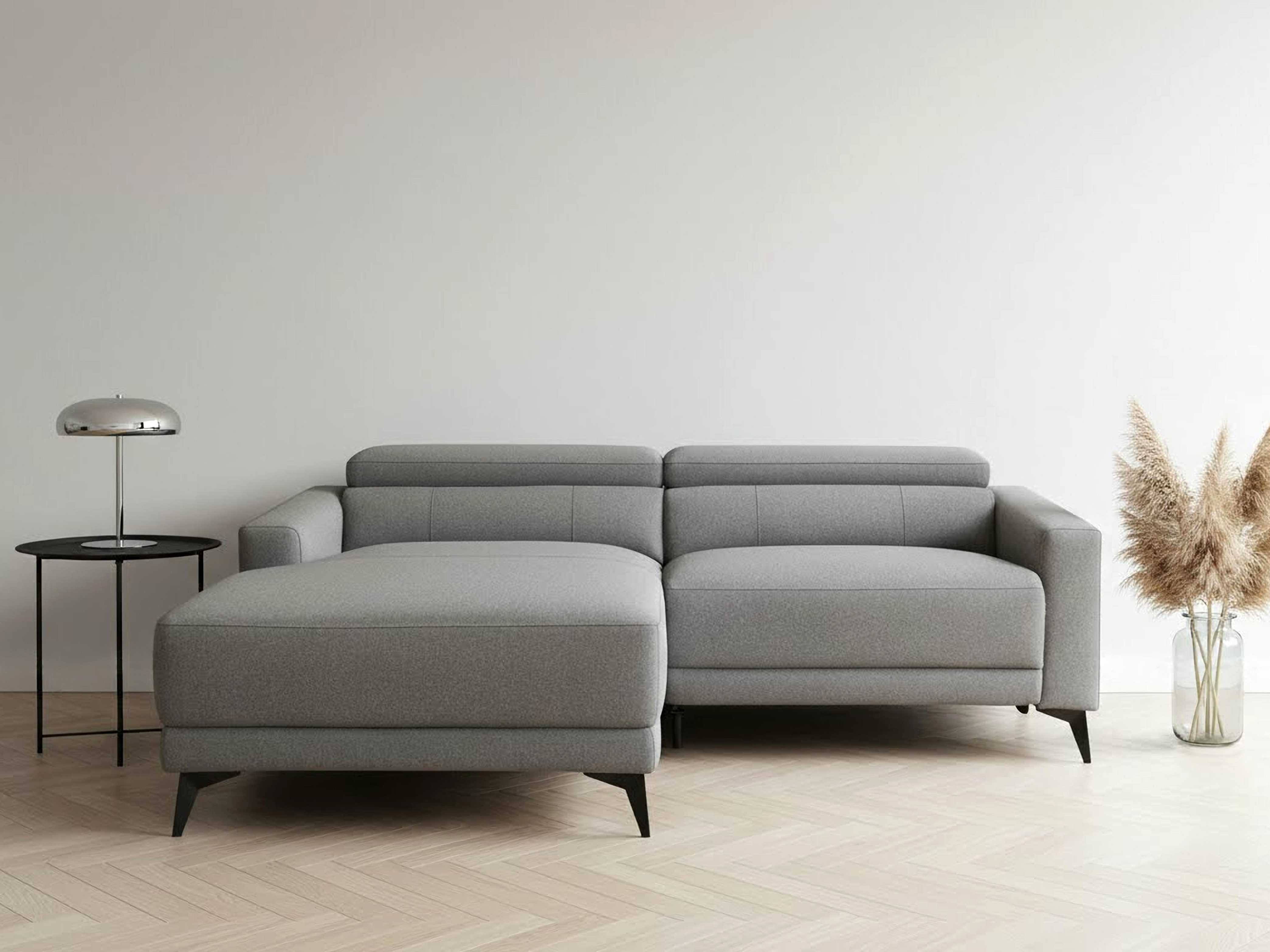 OTTO home Ecksofa LEWII, L-Form, 213 cm - elektr. Relaxfunktion, mit USB A/C-Anschluss. Federkern, verstellbaren Kopfstützen, Webstoff