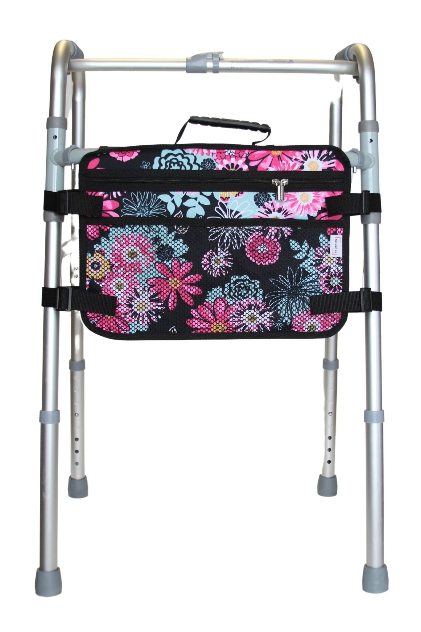 Seniori Taschenorganizer SENIORI Gehhilfe Tasche Tragbarer Organizer für Gehrahmen 9 Fächer, 4. Blumen / II