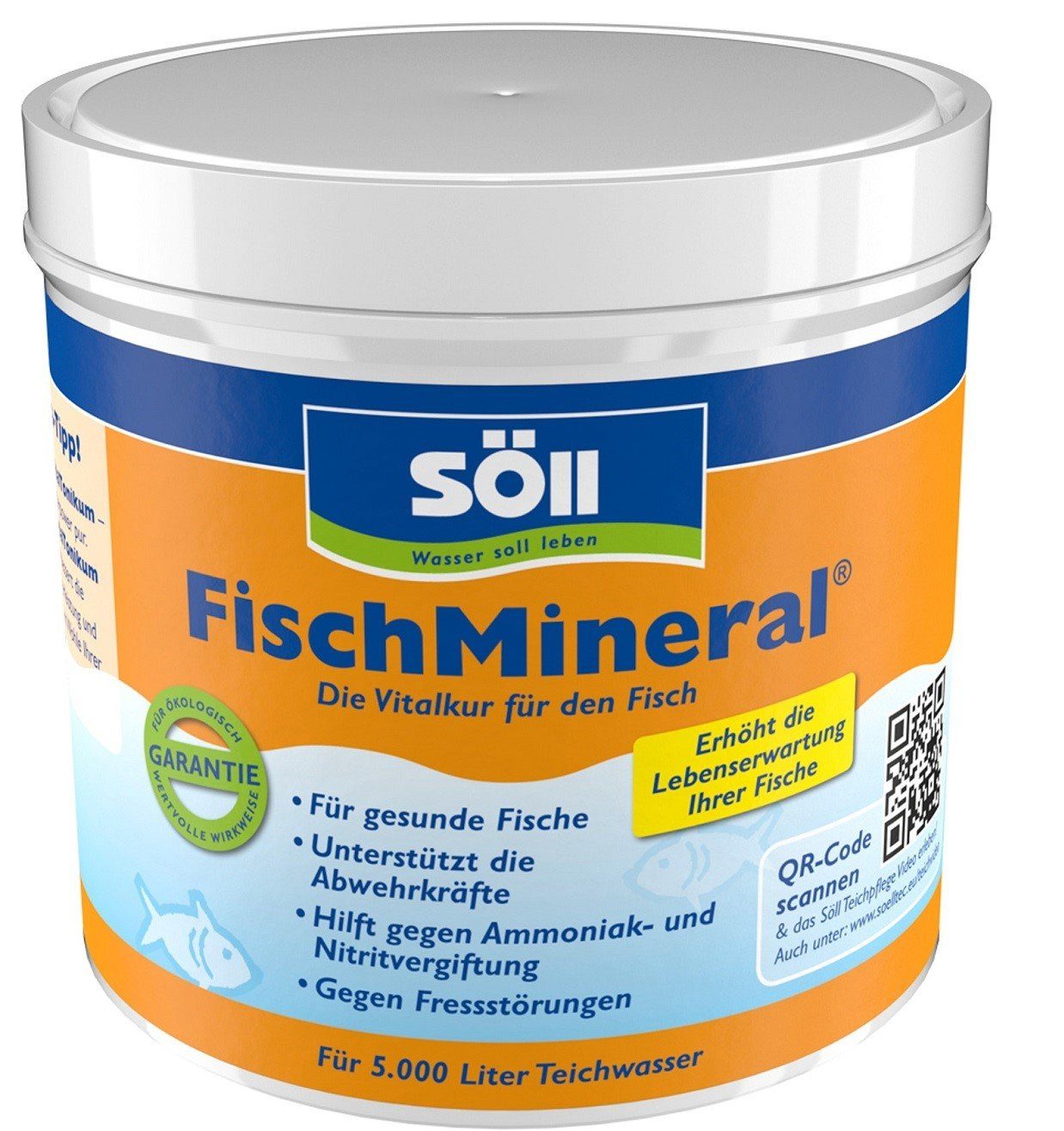 Teichpflege Söll Fischmineral 500 Gr. Koi Vitalkur für 5000 Liter