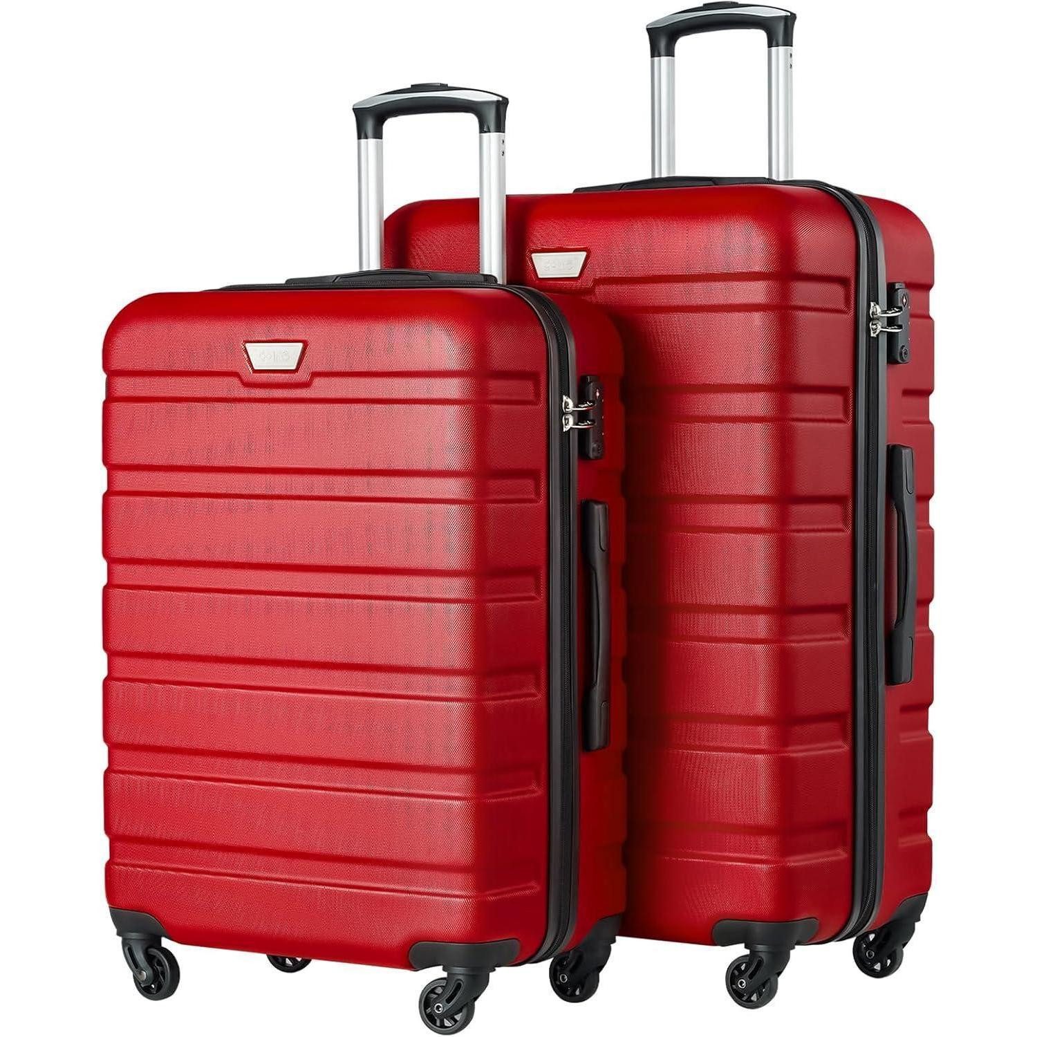 Kofferset Koffer Hartschalenkoffer Trolley Kofferset Set-2tlg(M + L) Spinell Rot