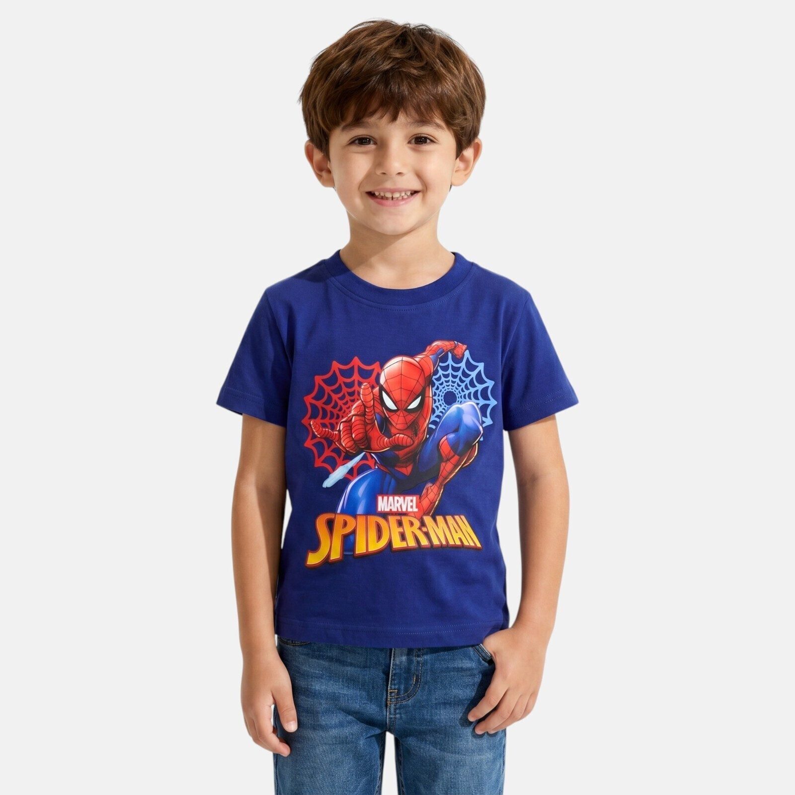MARVEL Print-Shirt Marvel Spiderman Kinder Jungen T-Shirt Kurzarm Shirt (1-tlg) Gr. 98 bis 128 - 100% Baumwolle