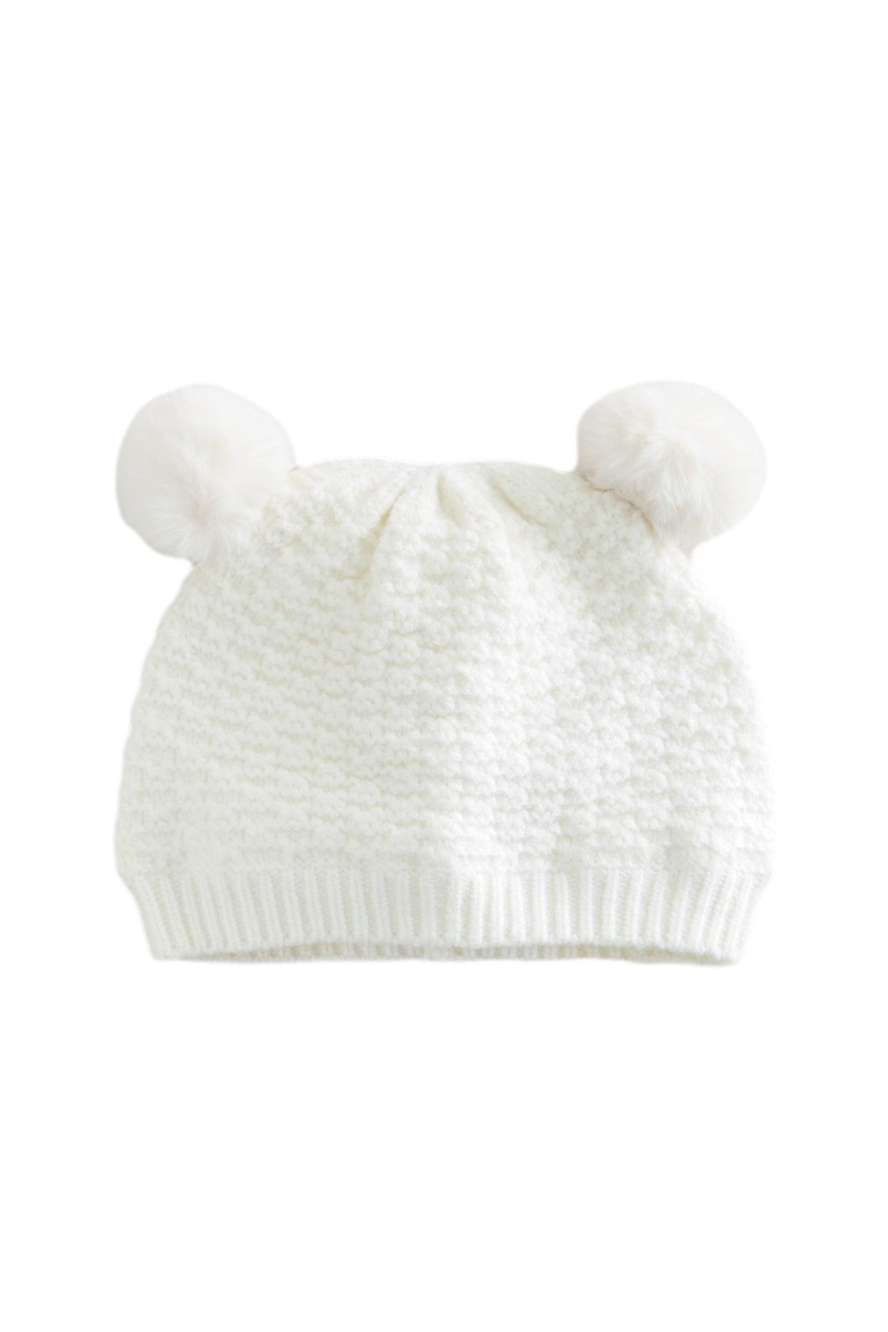 Bommelmütze Baby Beanie mit zwei Bommeln