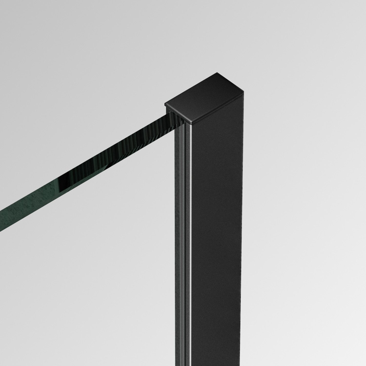 Schwarz-Profil, mit Haltestange, Weiß Gestreift