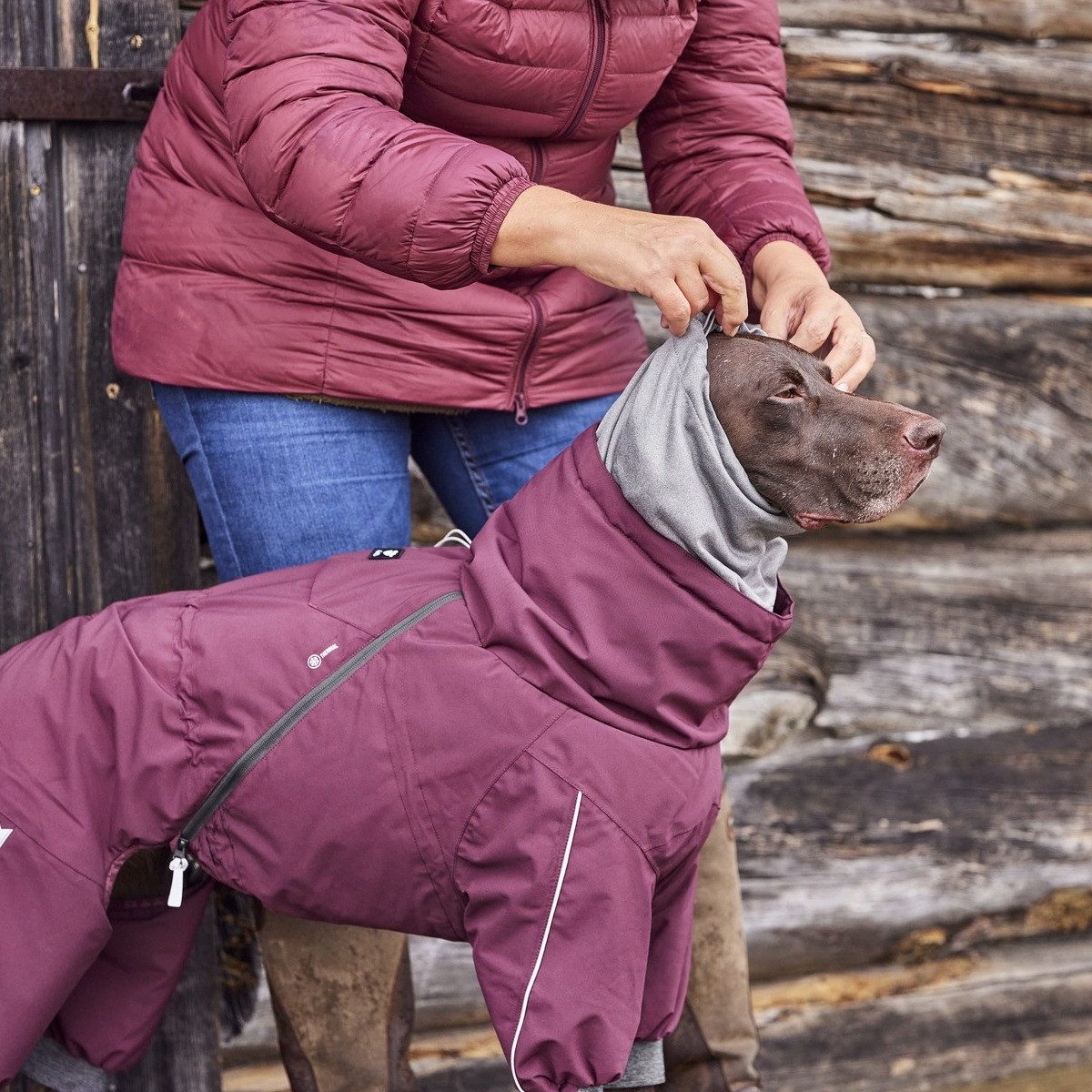 HURTTA Hundeoverall Extreme Overall (Wärme-Overall) eggplant