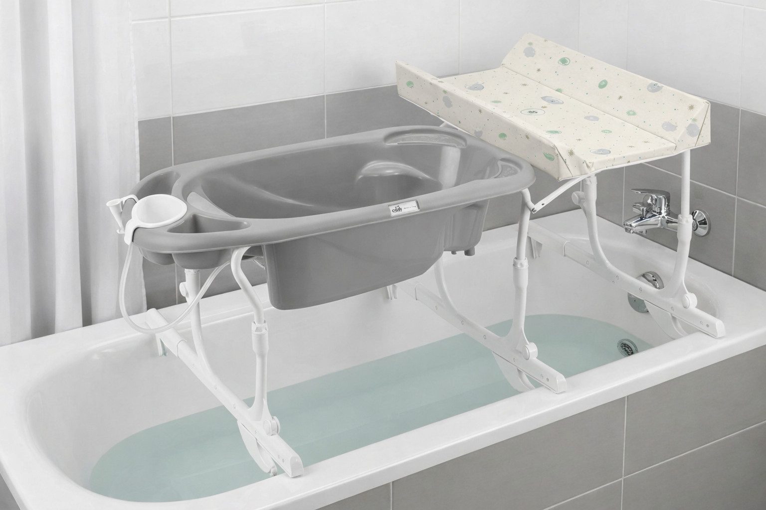 CAM Badewanne Baby Badewanne mit Wickelauflage Idro Baby Estraibile