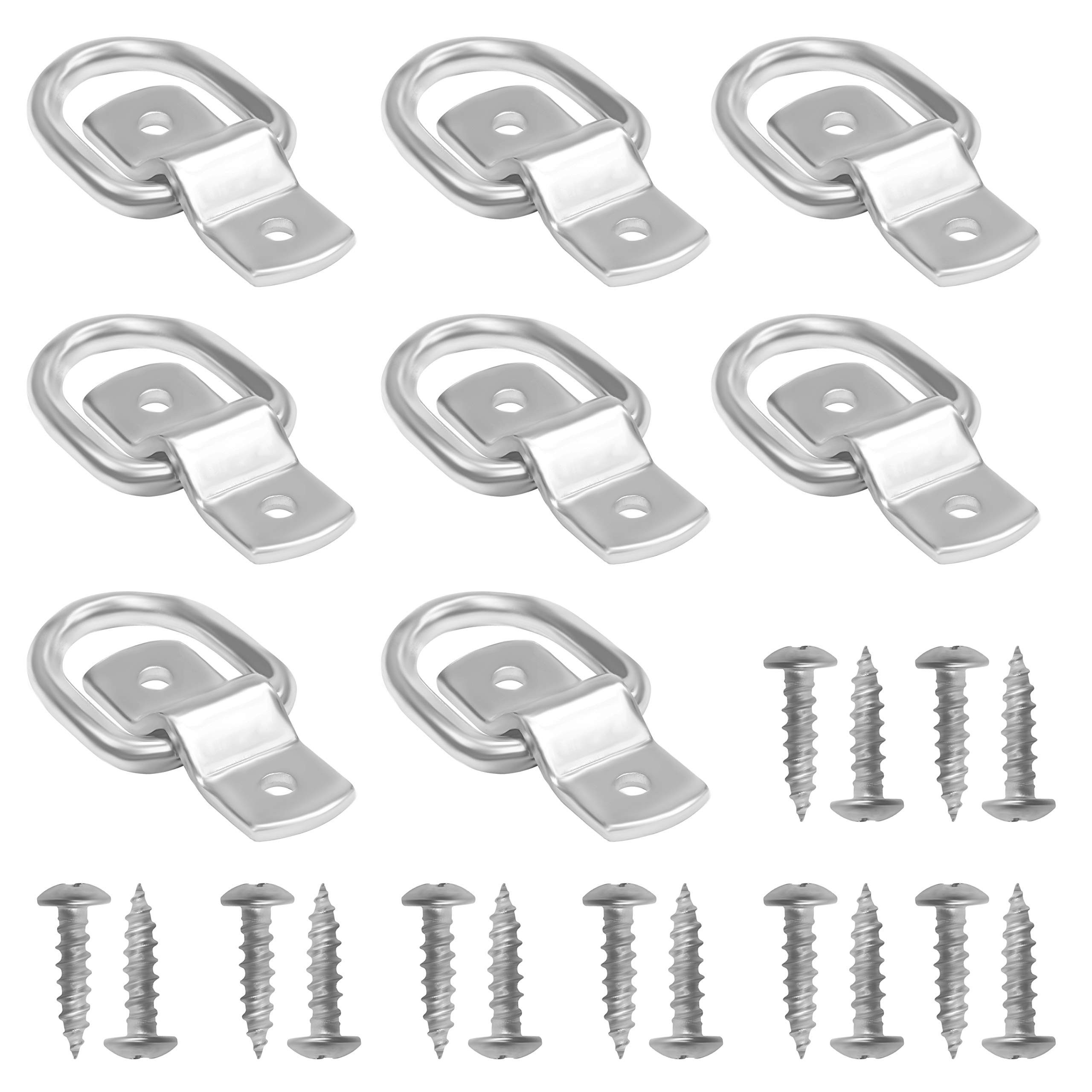 Eisen Zurring D Ringe - 8 Stück, 4,6 x 3,8 cm Anhänger-Adapter