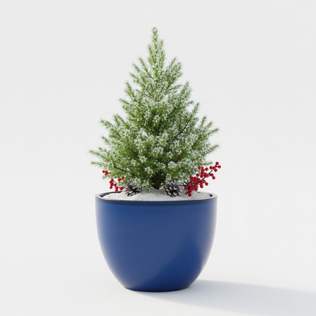 Teramico Pflanzkübel Keramik Pflanzgefäß Eggpot, Royal Blau, Ø 29 cm, Steinzeug handgeferti, 100% Frostfest