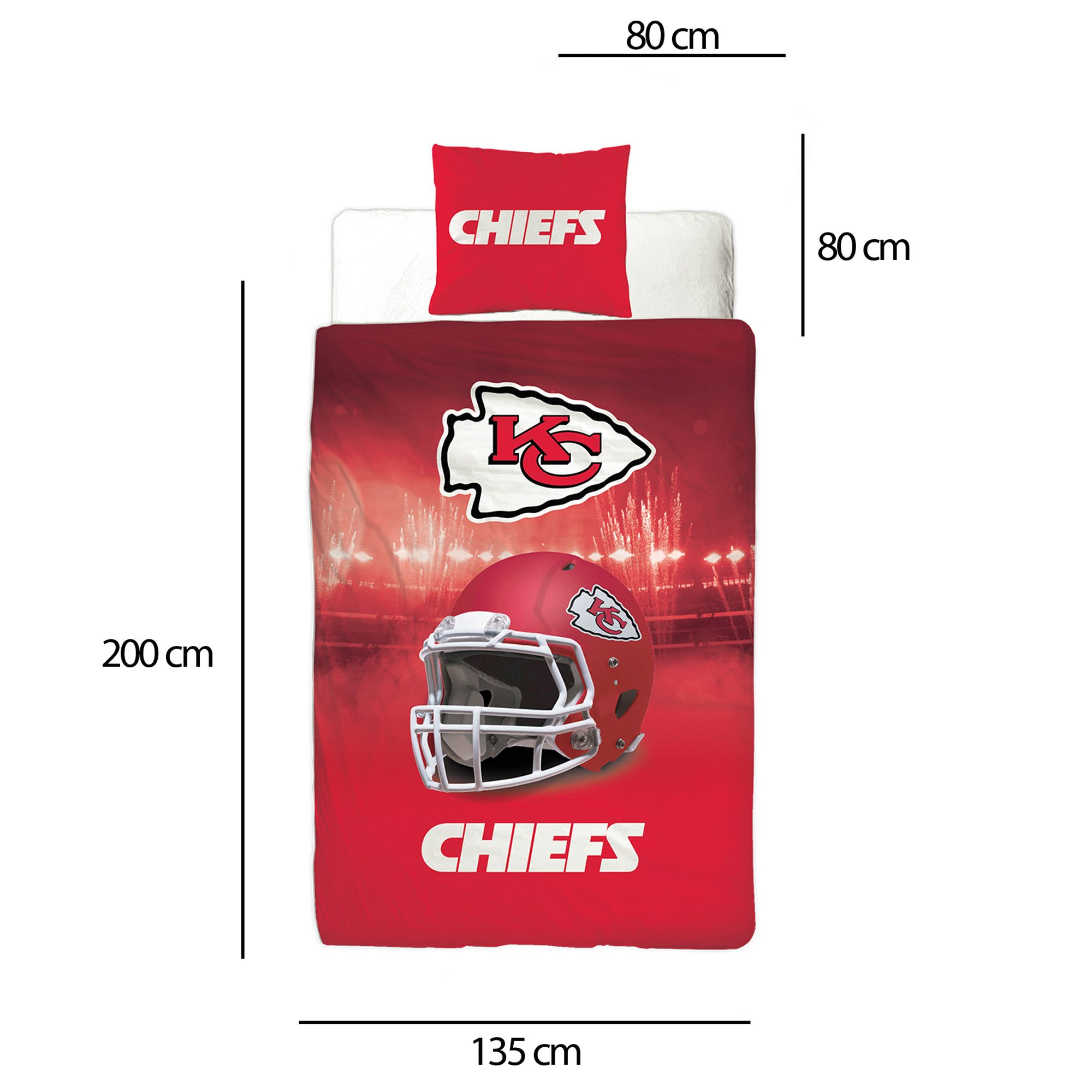 BERONAGE Wendebettwäsche NFL American Football Bettwäsche Kansas City Chief günstig online kaufen