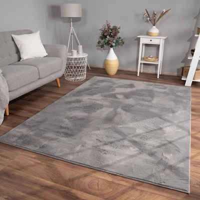 Fellteppich Wohnzimmer Hochflor Teppich Kunstfell Modern Unifarben Flauschig Weich, TT Home, Läufer, Höhe: 26 mm