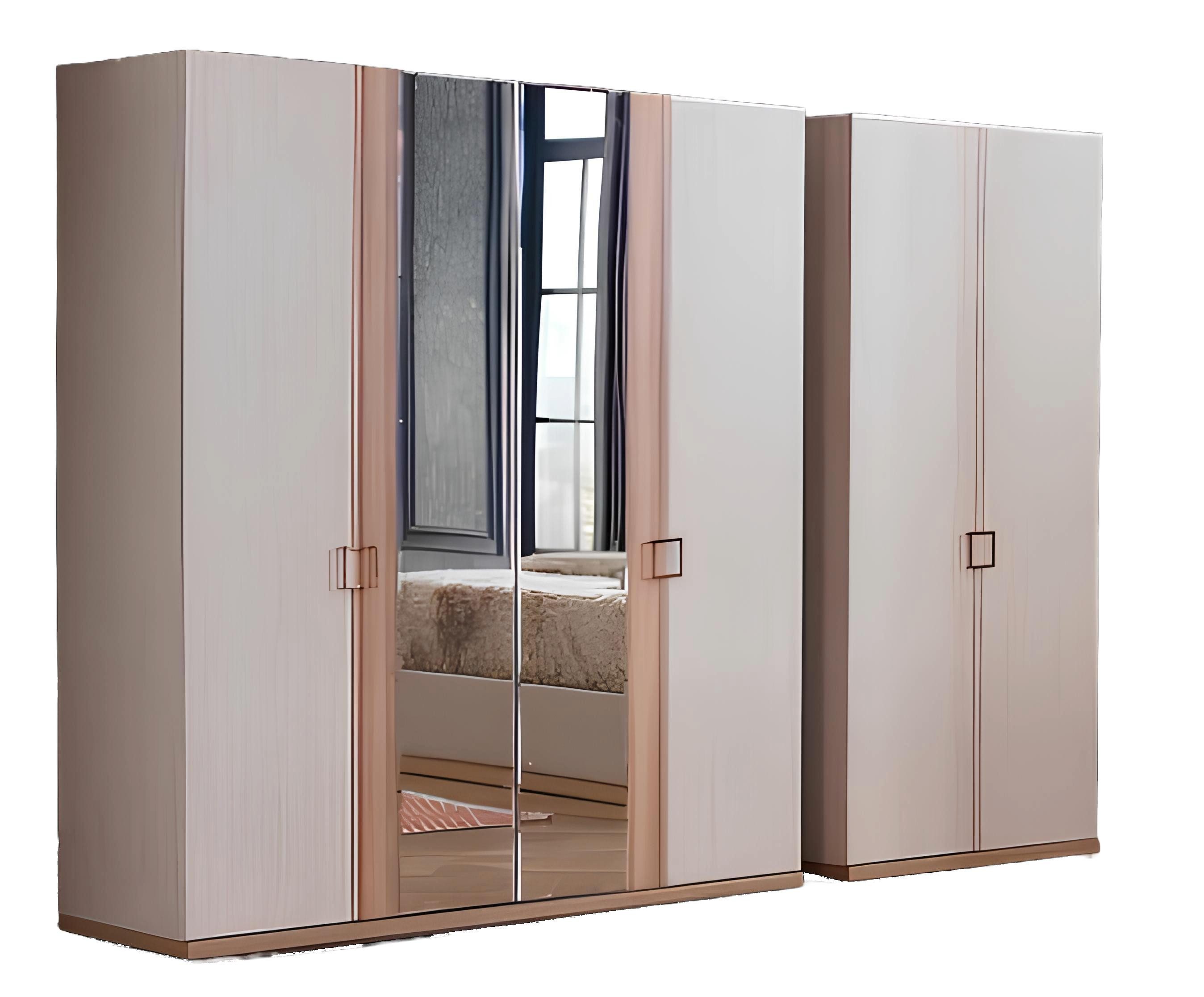 Kleiderschrank Geräumiger Schrank mit Spiegel und modernem Look