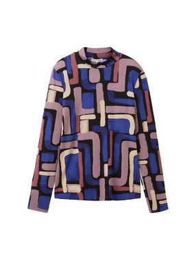 TOM TAILOR Stehkragenshirt mit Abstract-Design