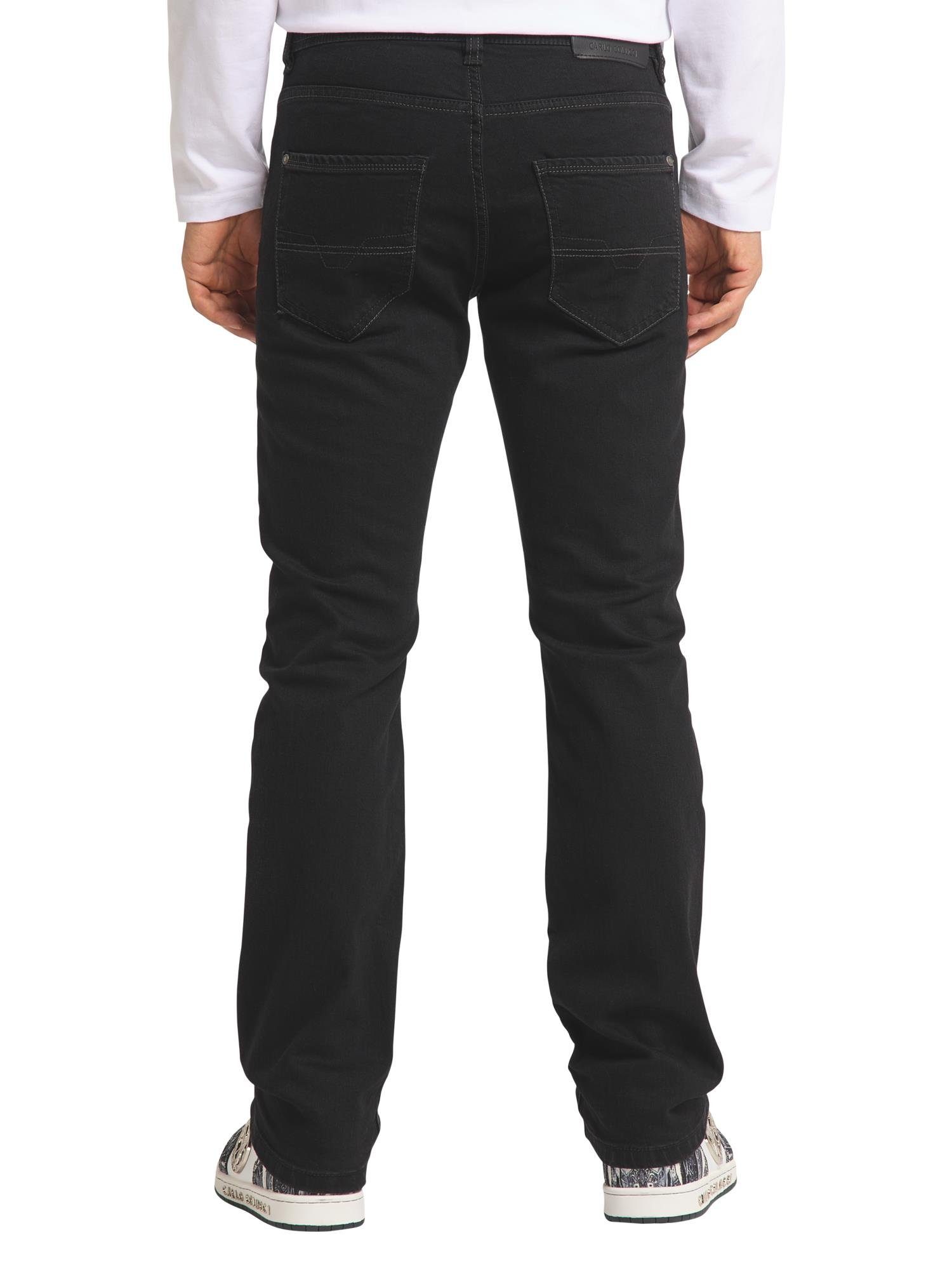 Enrico CARLO Schwarz Regular-fit-Jeans COLUCCI