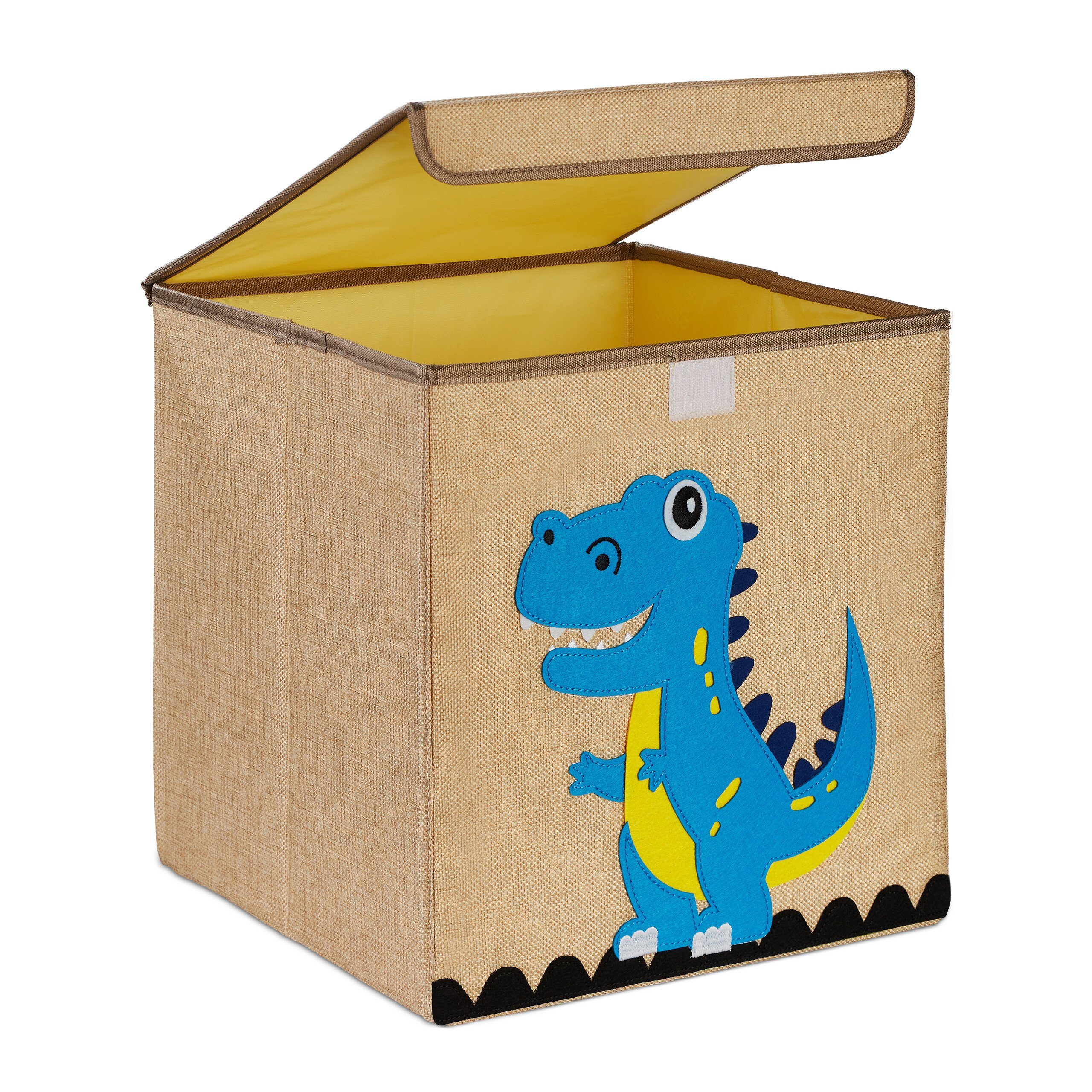 relaxdays Aufbewahrungsbox Aufbewahrungsbox für Kinder, Dino3