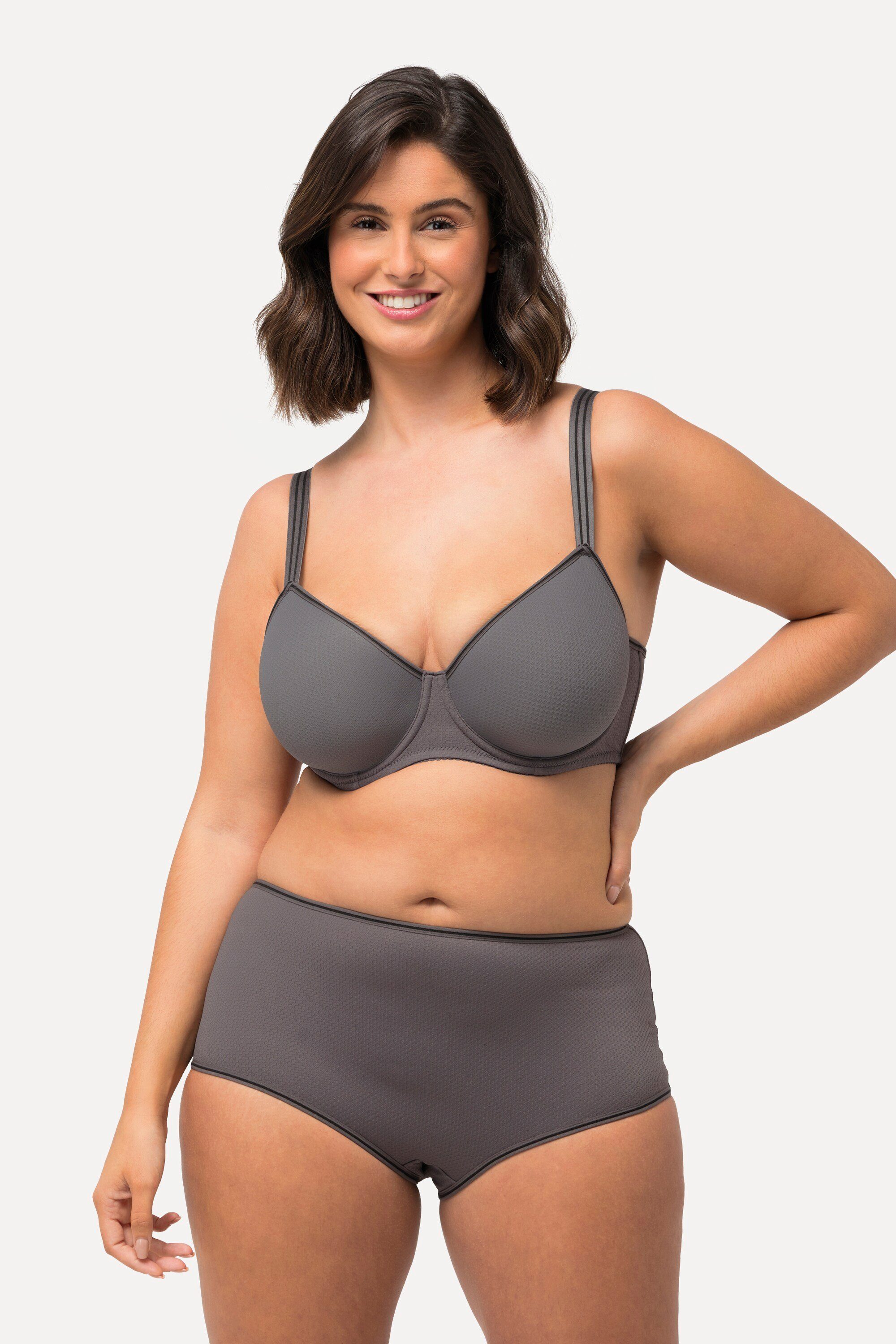 Ulla Popken Bügel-BH Bügel-BH Jacquard-Muster Spacer-Schale Cup C - D